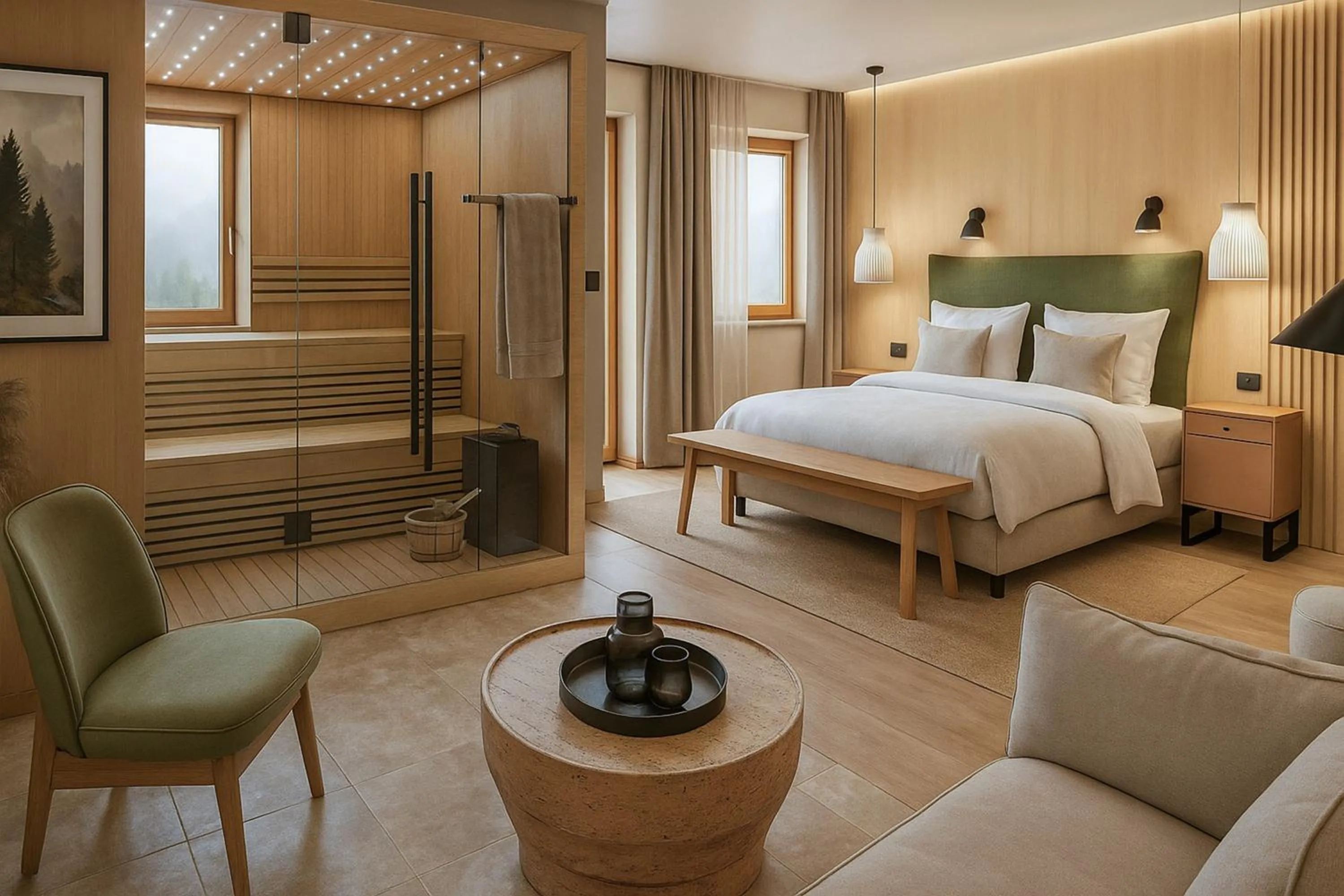 Photo of the whole room, Bed in Hotel Sommer-Haus am See