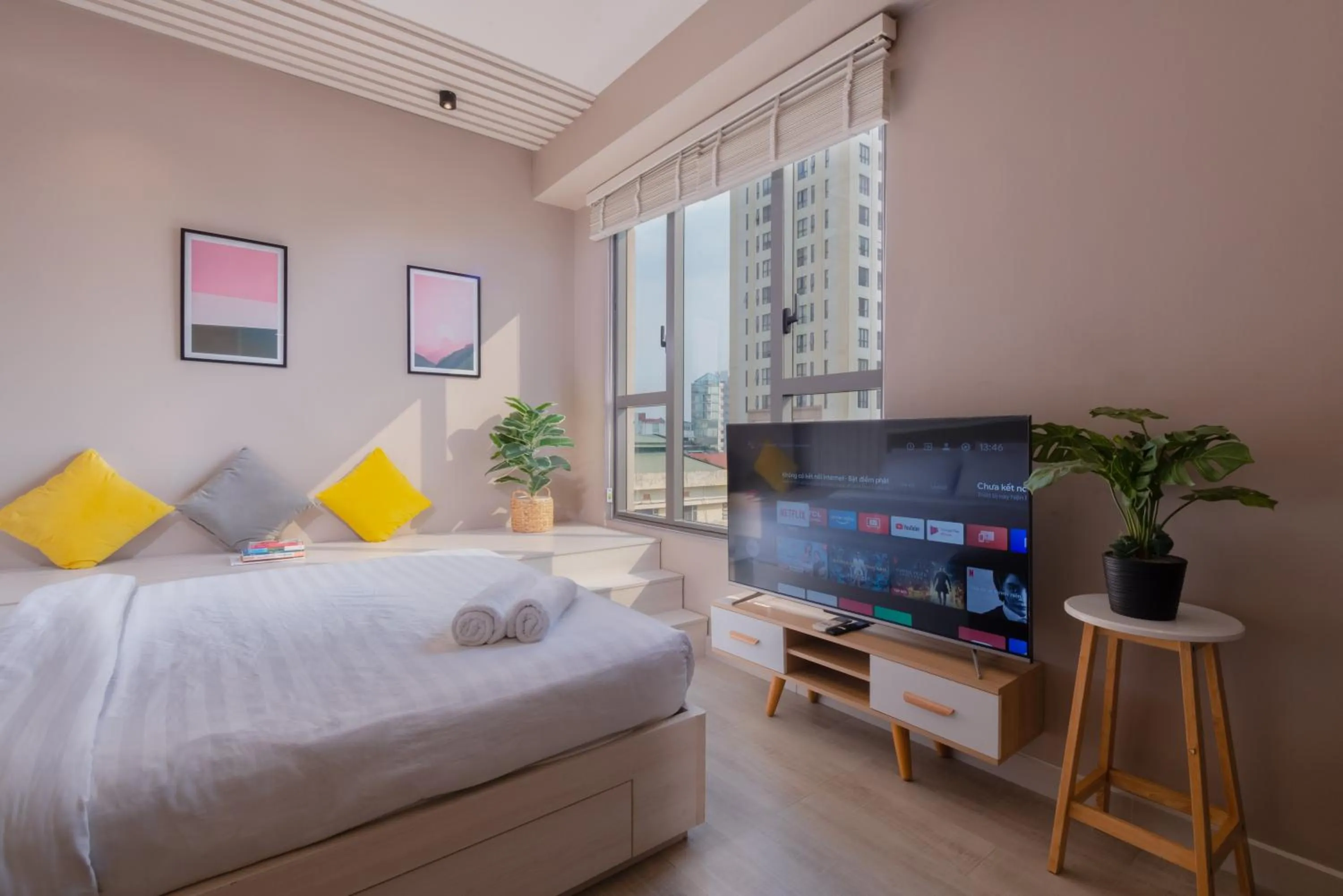 Bed in S Lux Apartment