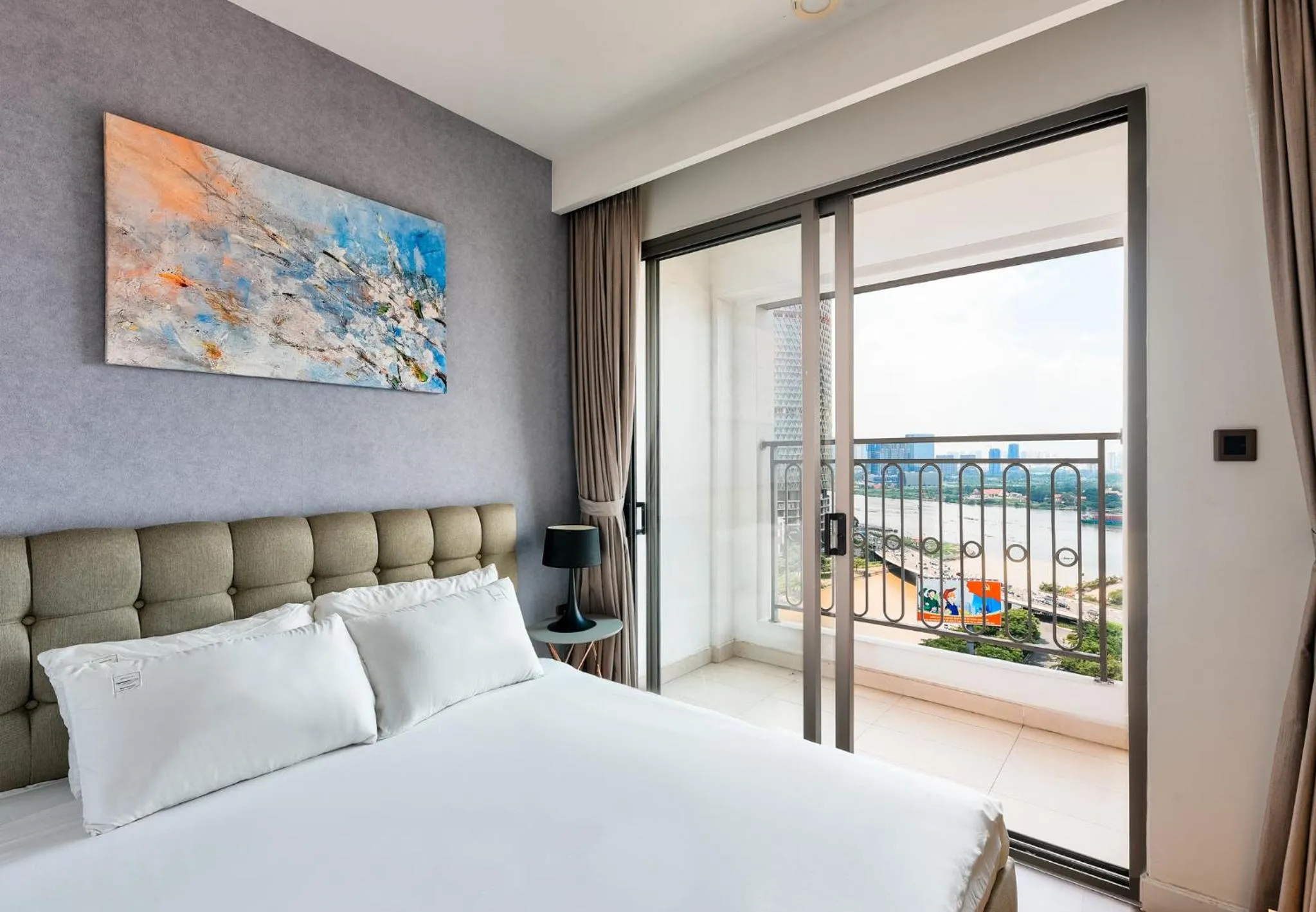 Balcony/Terrace, Bed in S Lux Apartment