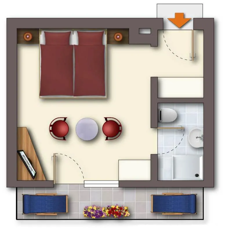 Floor plan in Hotel Wiedemann