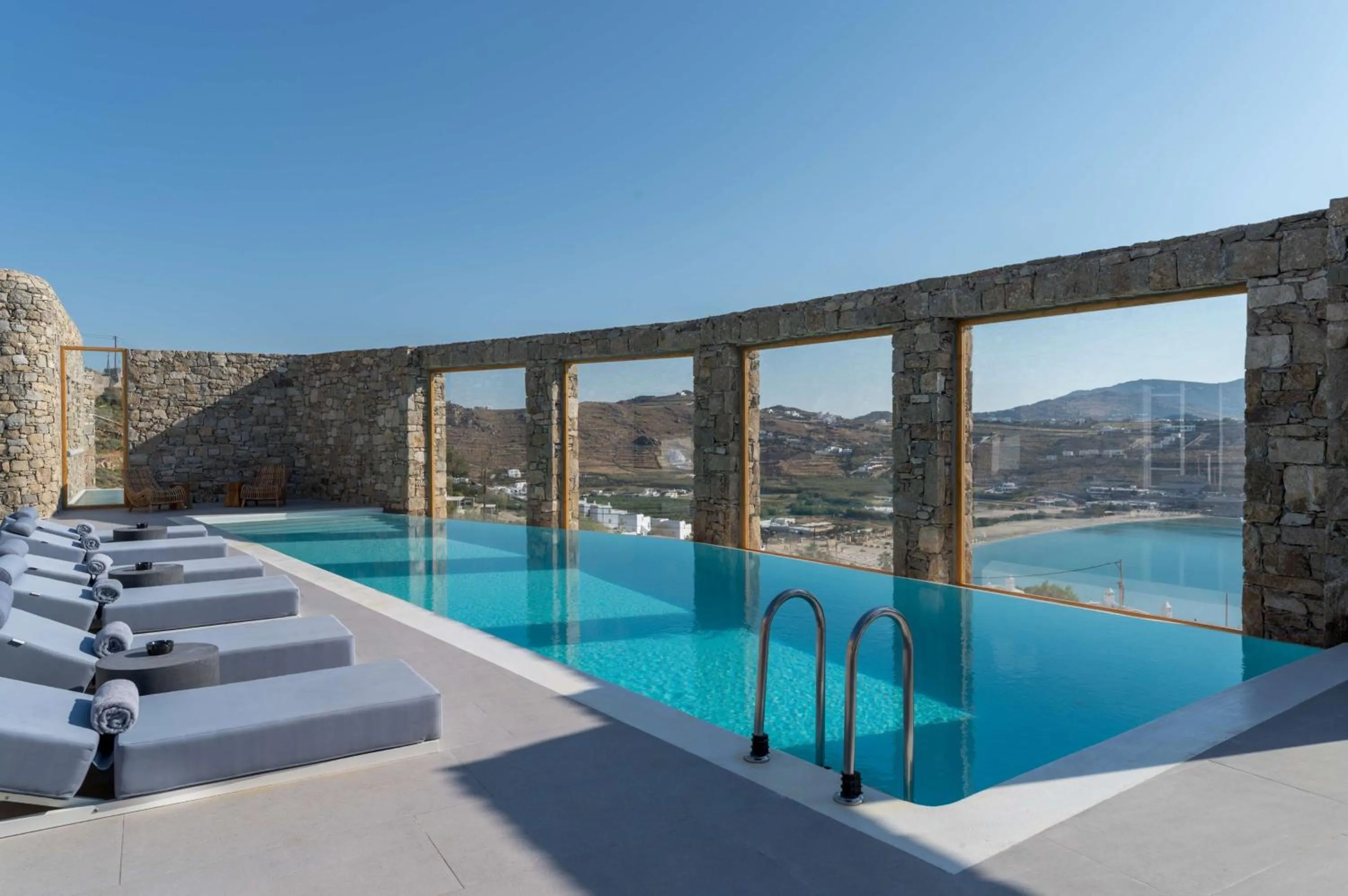 Pool view in Radisson Blu Euphoria Resort, Mykonos