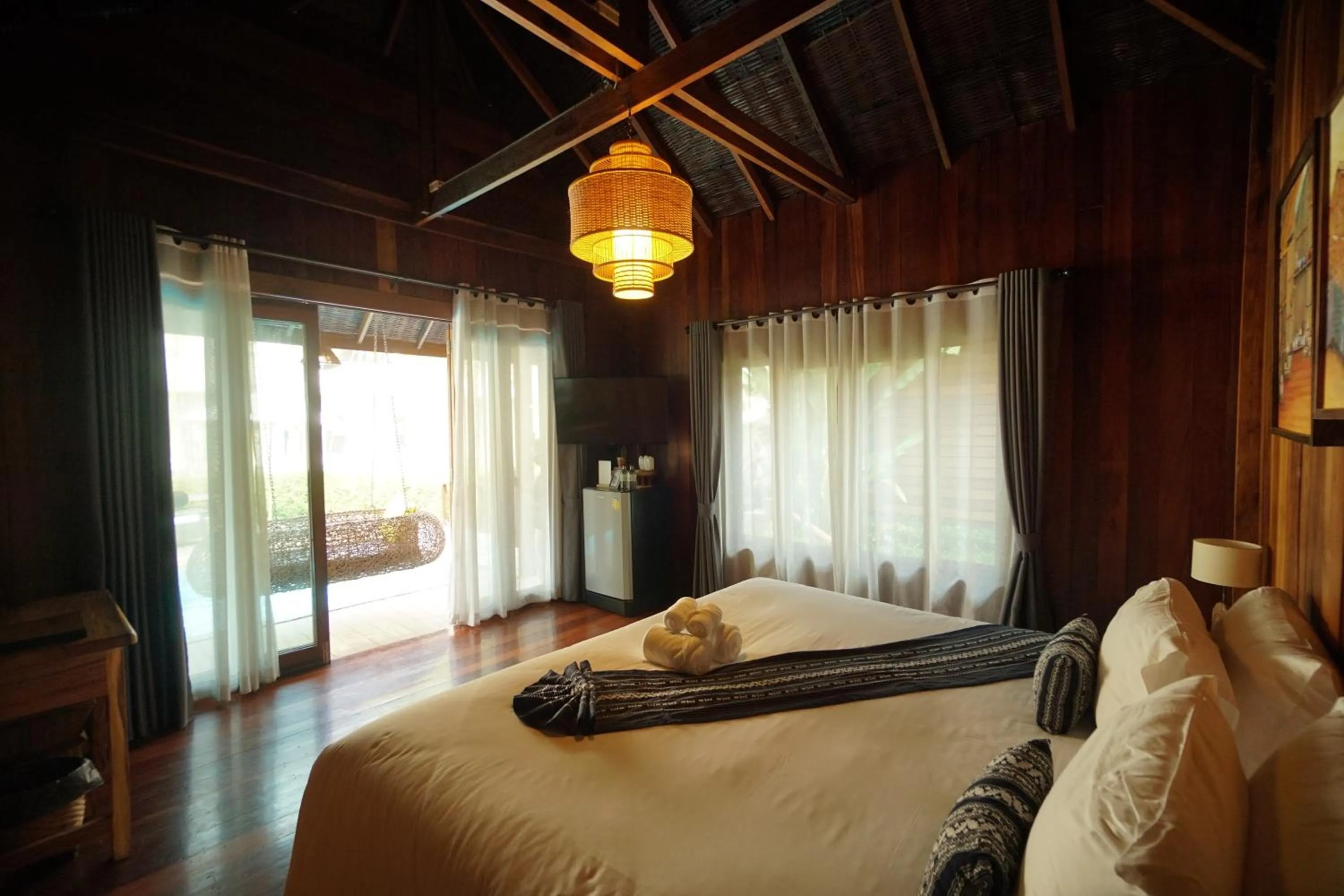 Bed in Tongna Cottage Natural Resort