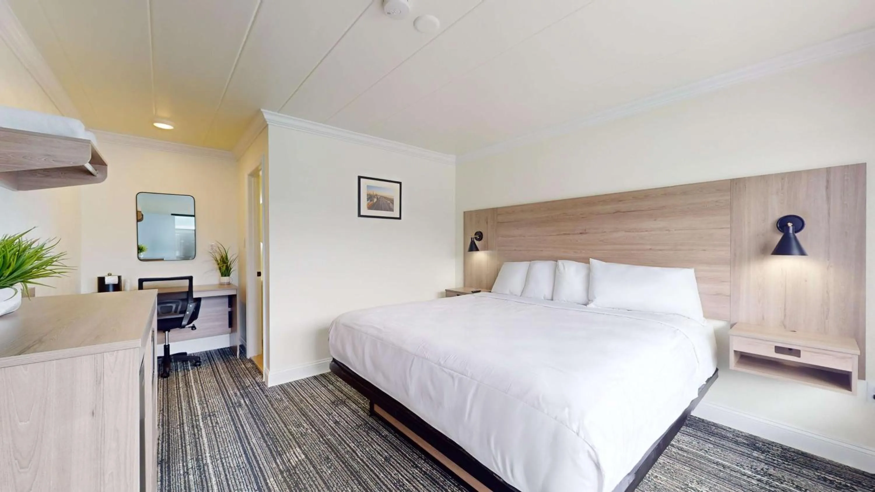 Bedroom, Bed in Pavilion Motor Lodge