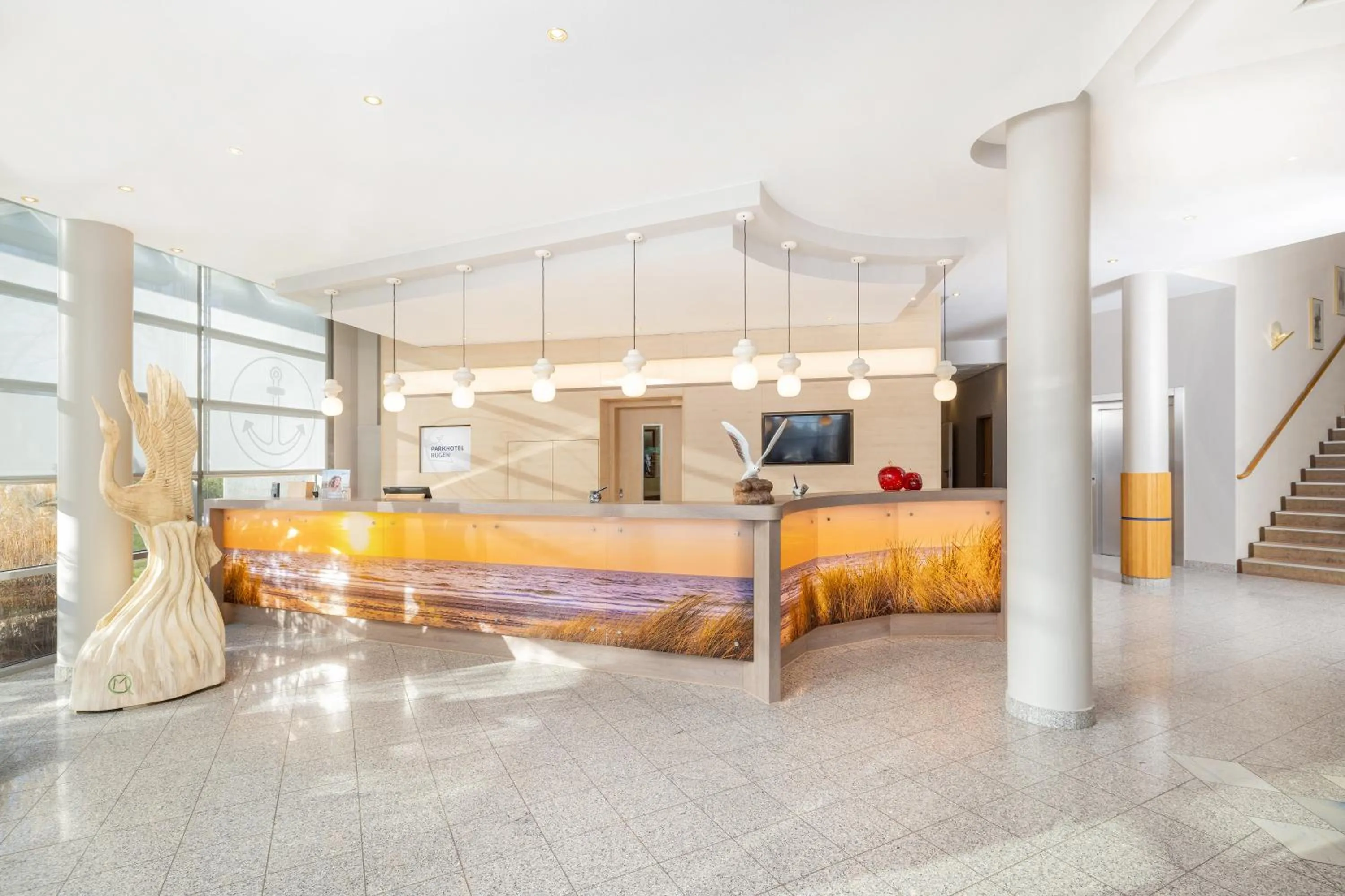 Lobby or reception, Bed in Parkhotel Rügen