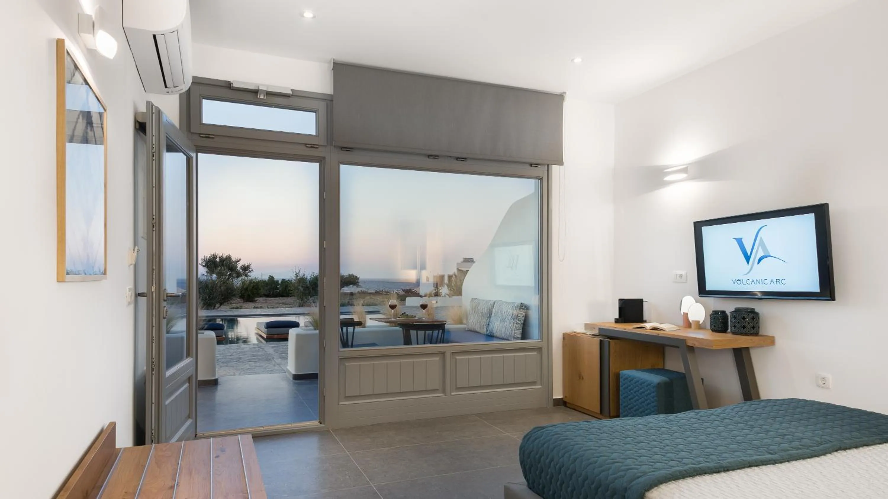 Bedroom in Volcanic Arc Suites