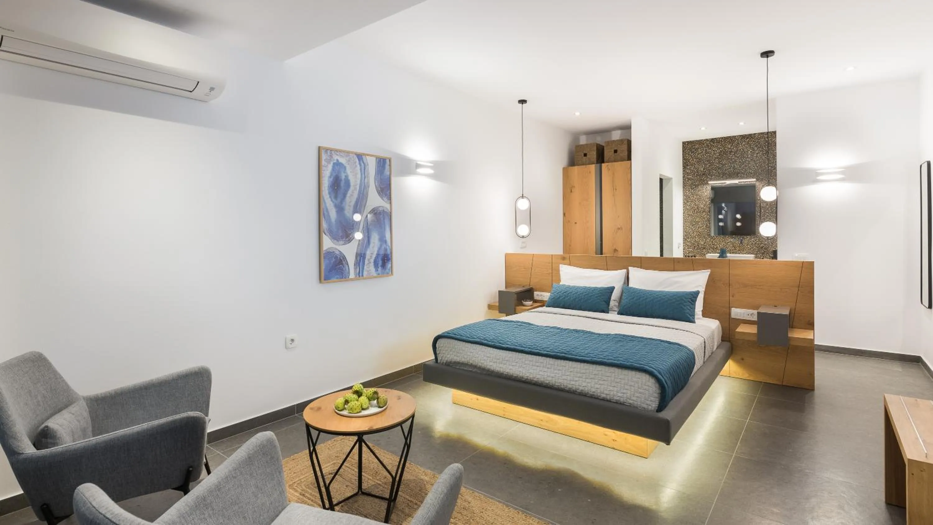 Bedroom in Volcanic Arc Suites