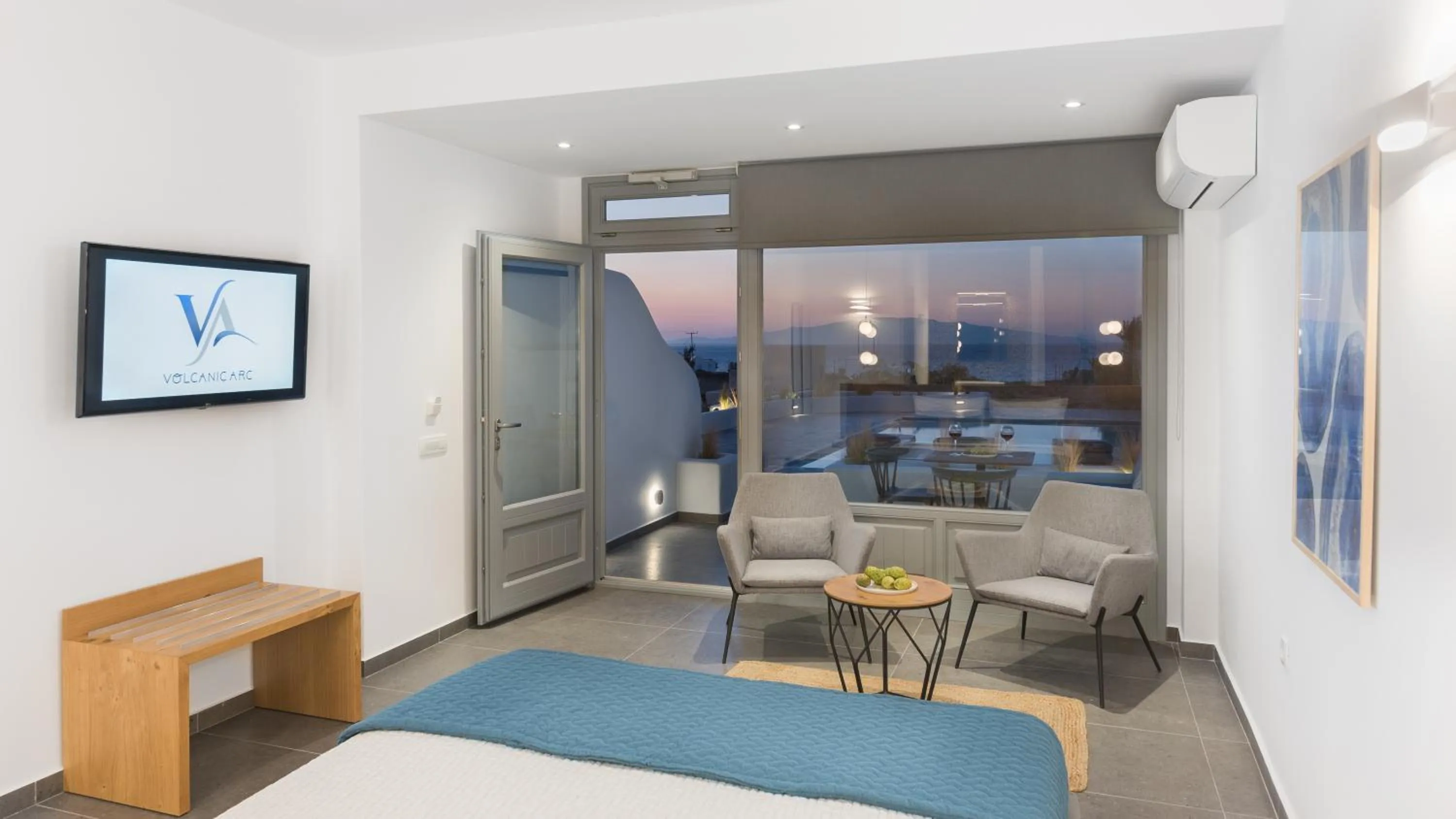 Bedroom in Volcanic Arc Suites