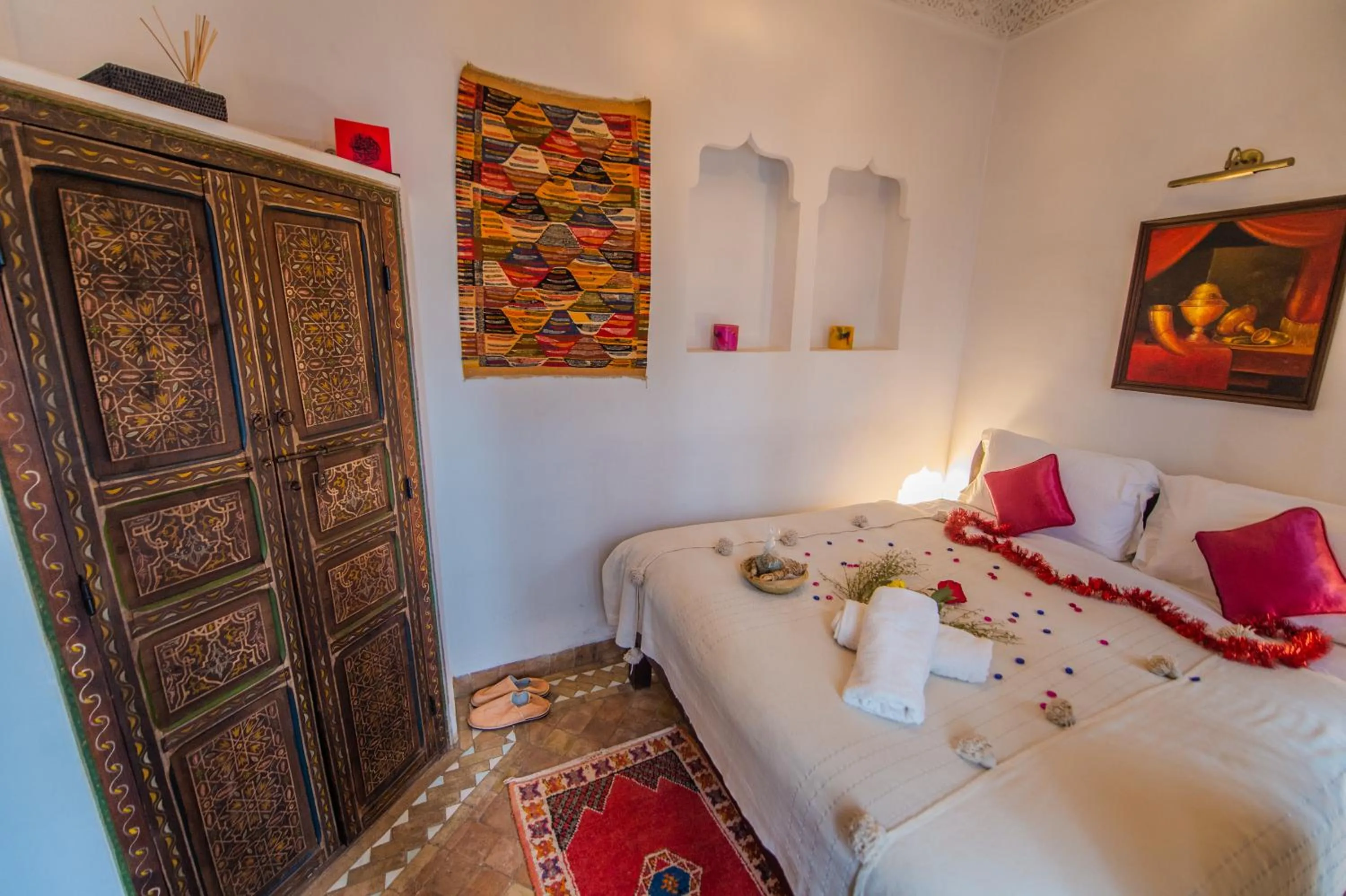 Bed in Riad Khabia & Spa
