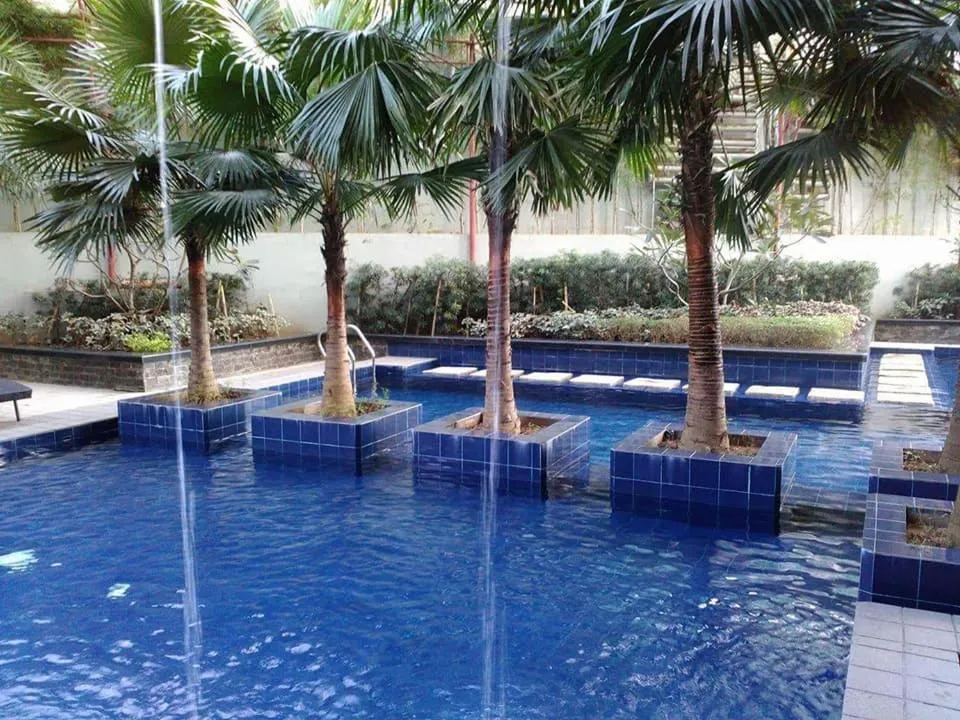 Garden view in U607 Sunshine100 Netflix 65InchesTV Wifi Karaoke Swimming Pool