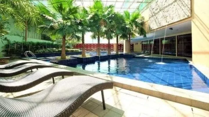 Pool view in U607 Sunshine100 Netflix 65InchesTV Wifi Karaoke Swimming Pool