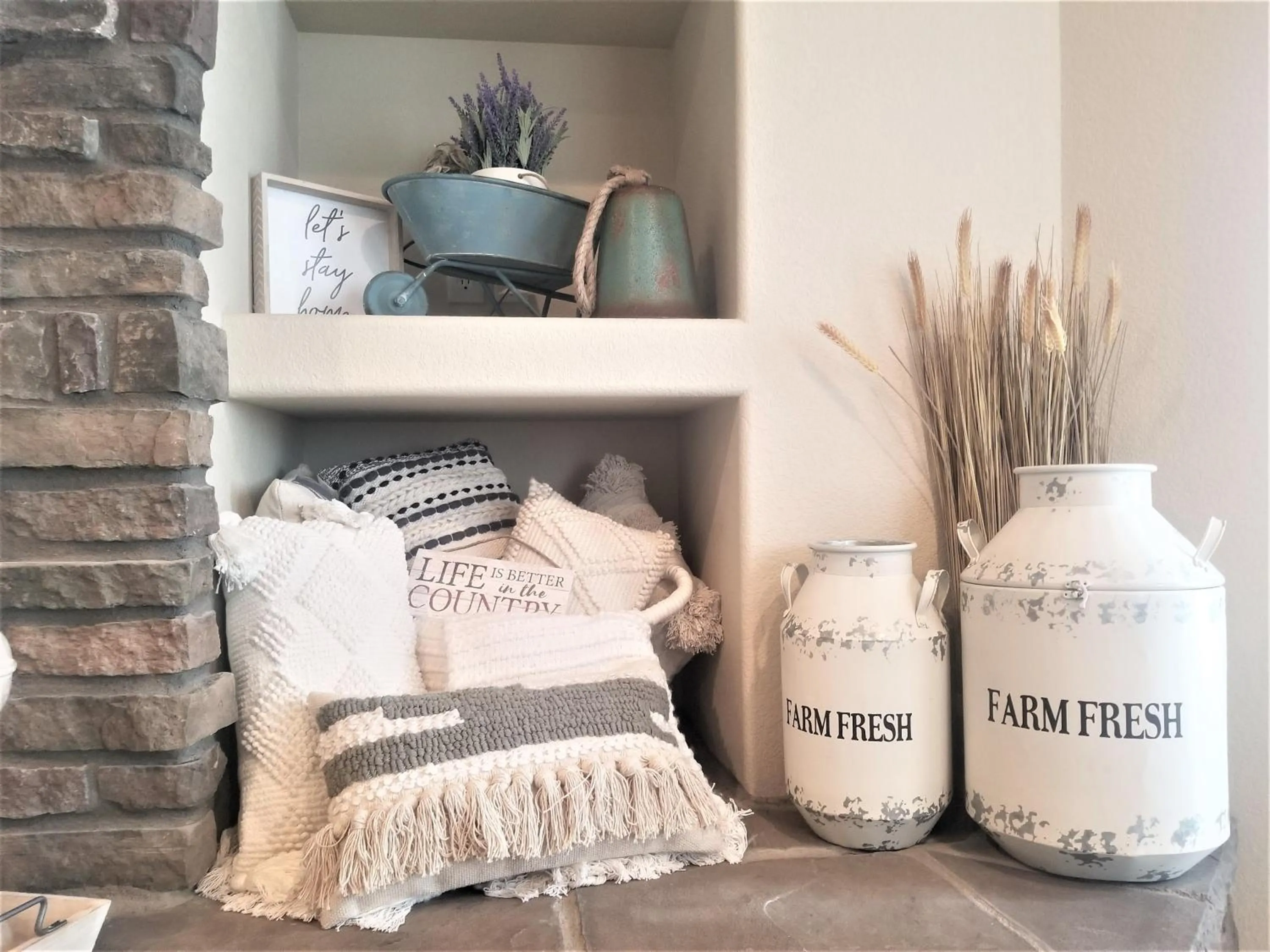 Living room in Peak Valley Manor, a Modern Farmhouse