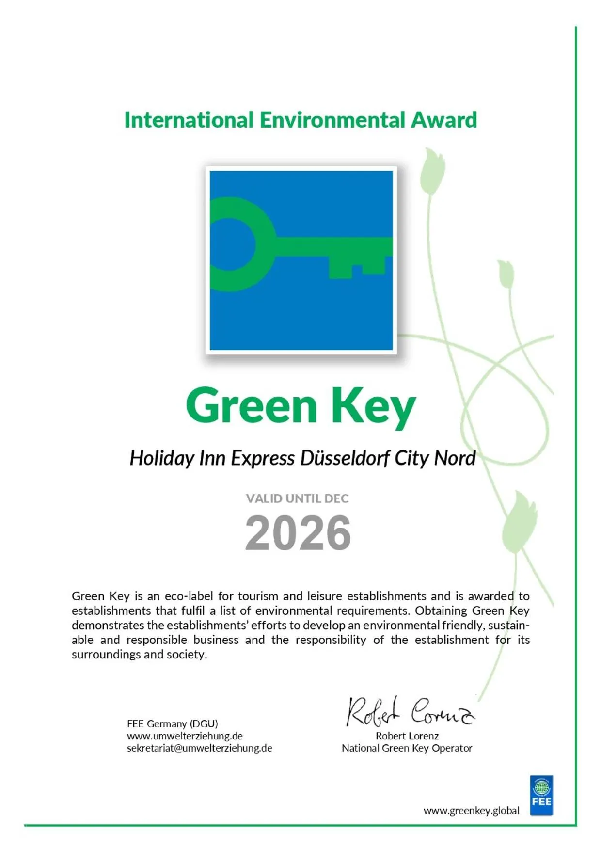 Logo/Certificate/Sign in Holiday Inn Express Düsseldorf - City North by IHG