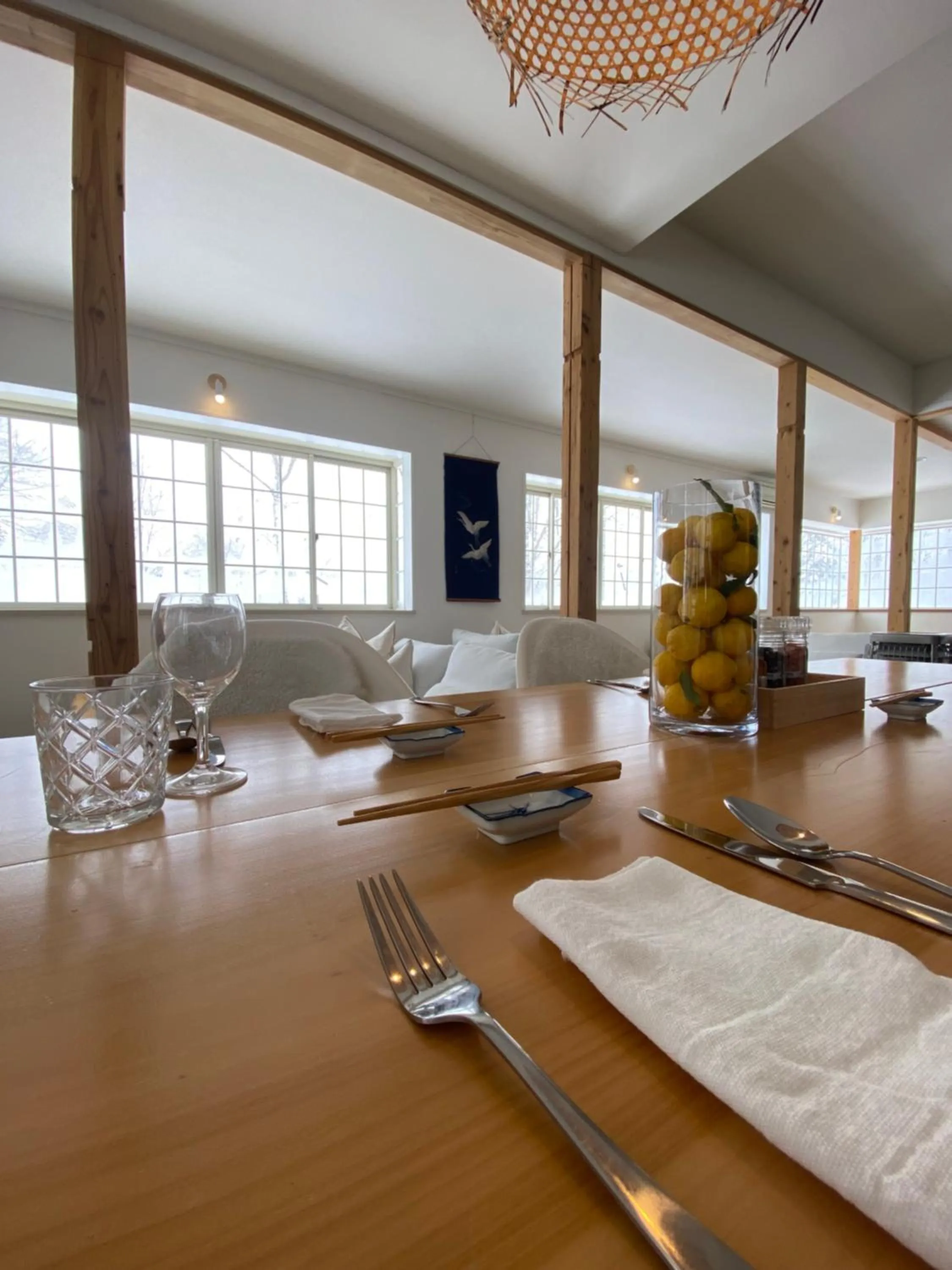 Dinner in Myoko Forest Lodge