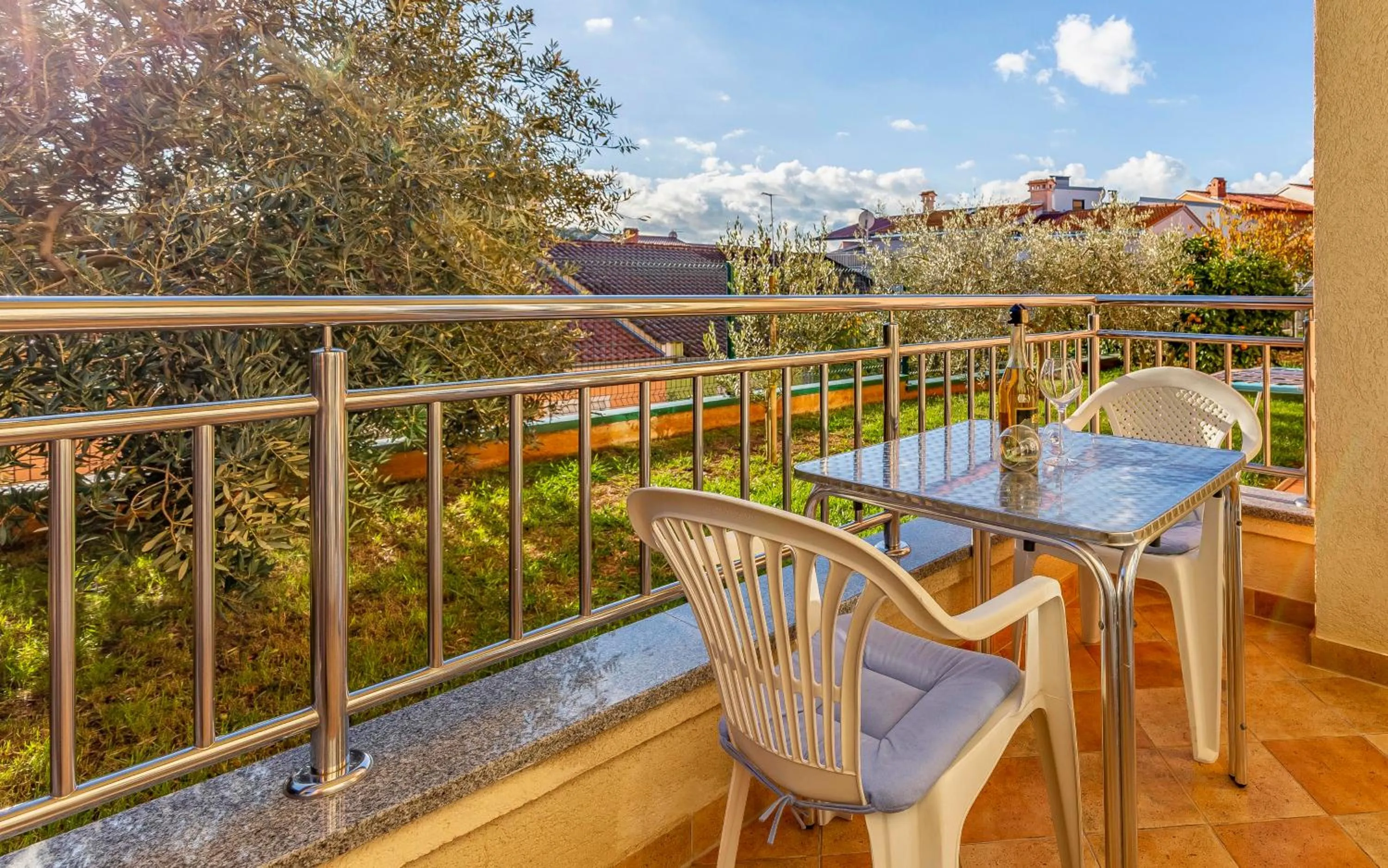 Balcony/Terrace in Istriensonne - Apartments Veruda mit Grillterrasse