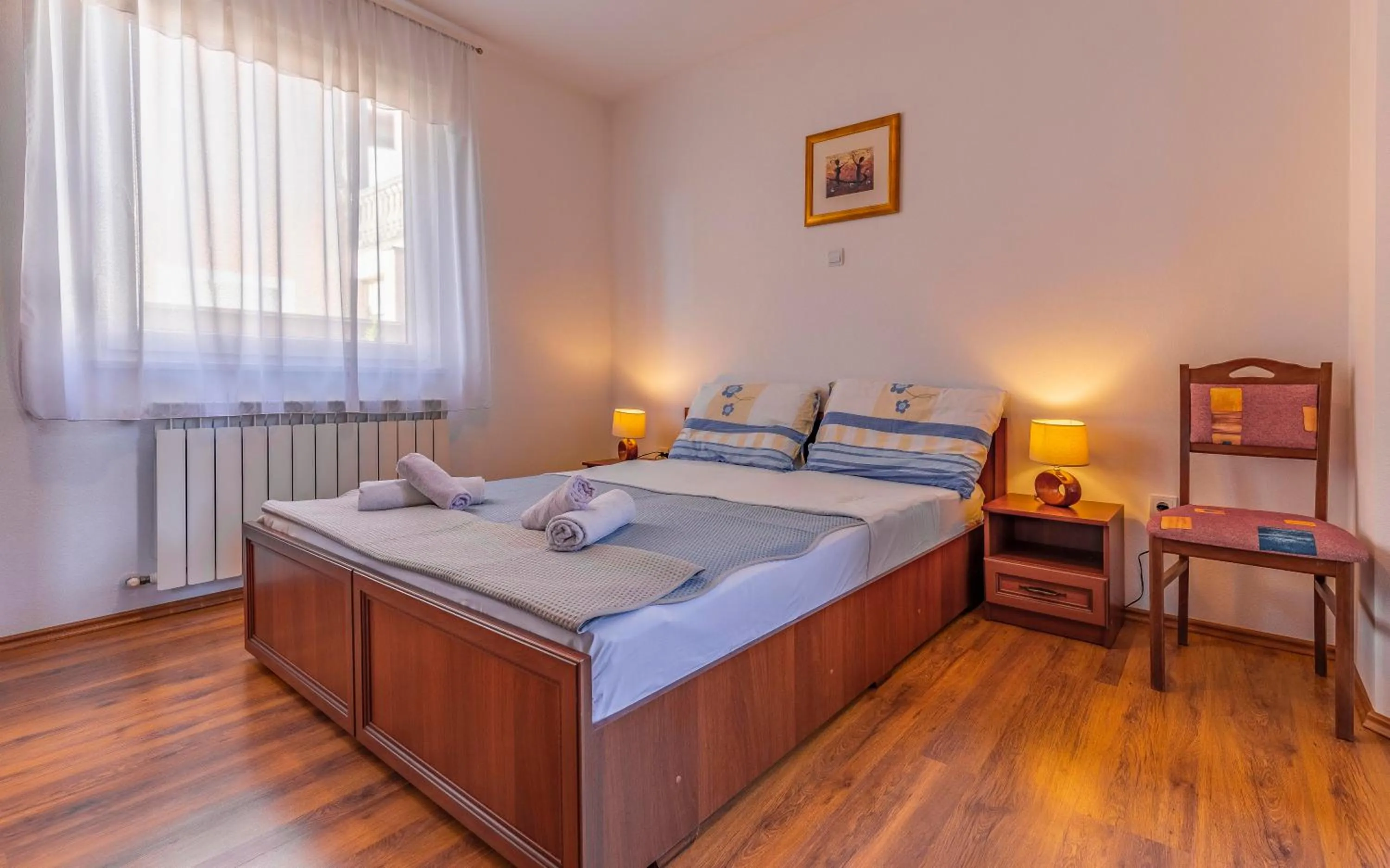 Bed in Istriensonne - Apartments Veruda mit Grillterrasse