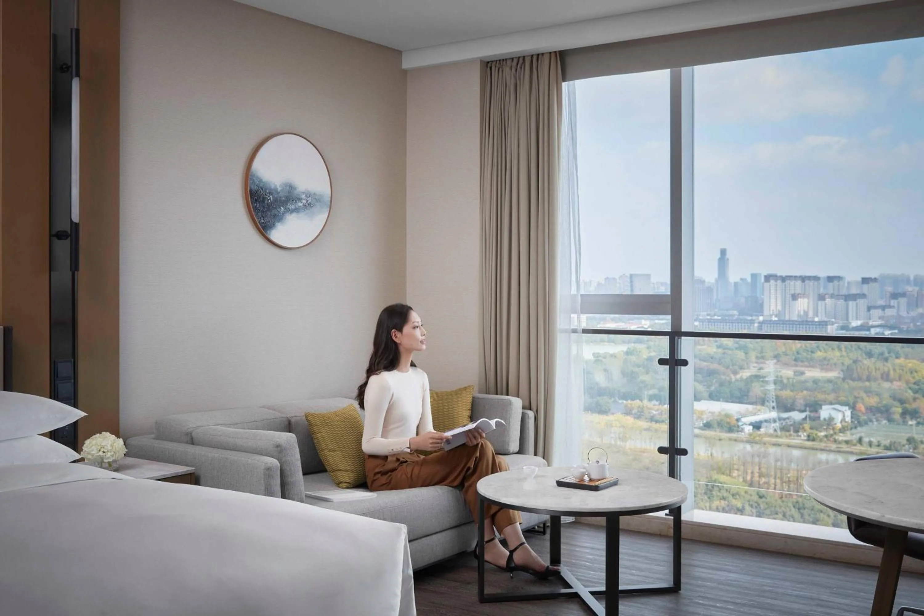 Photo of the whole room, Bed in Jiaxing Marriott Hotel