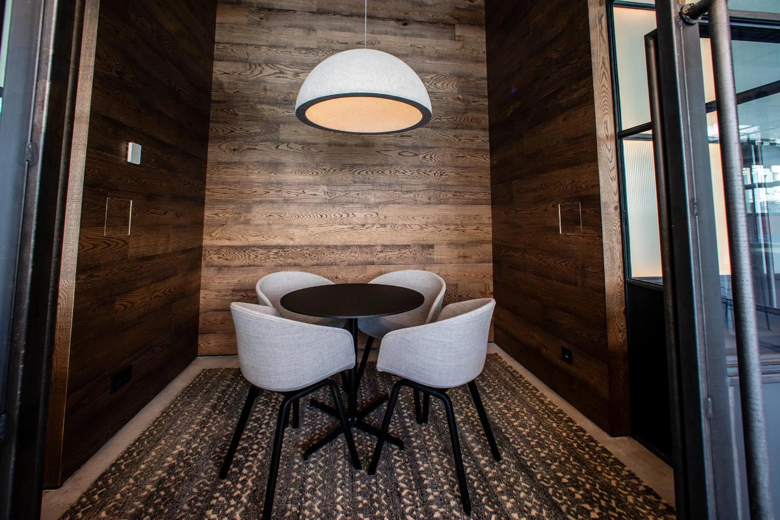 Seating area in Moxy Kaunas Center