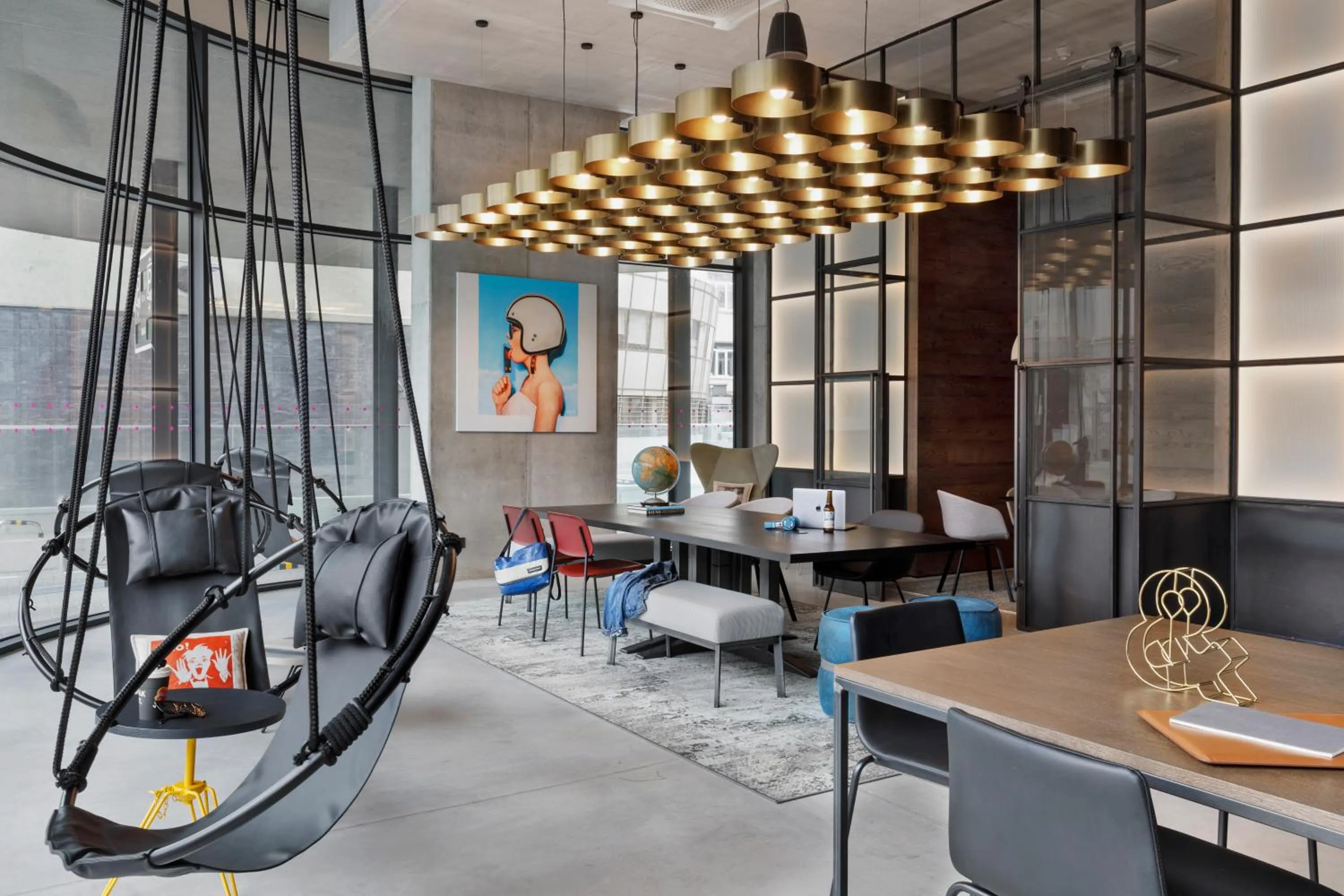 Seating area in Moxy Kaunas Center