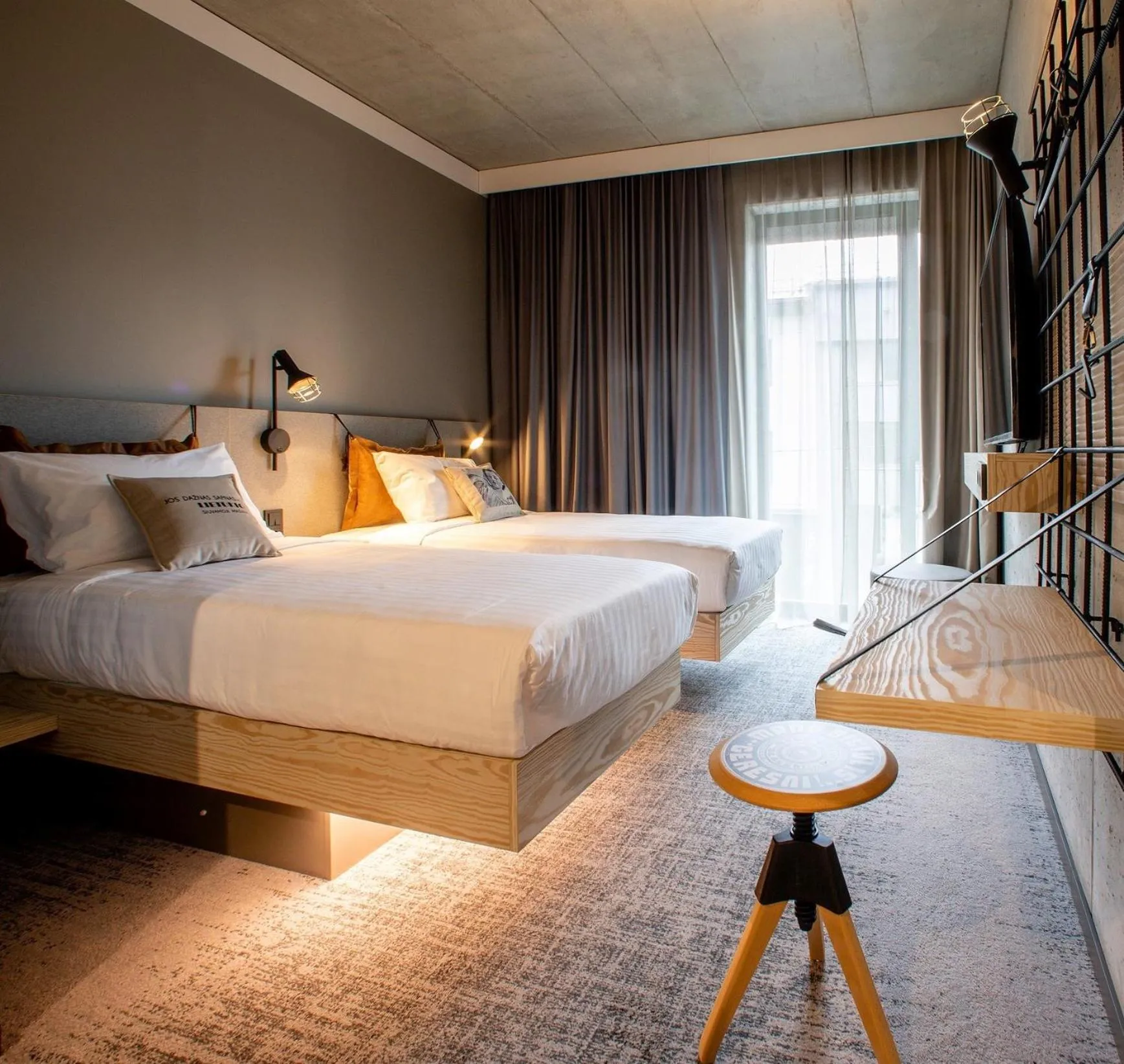 Bed in Moxy Kaunas Center