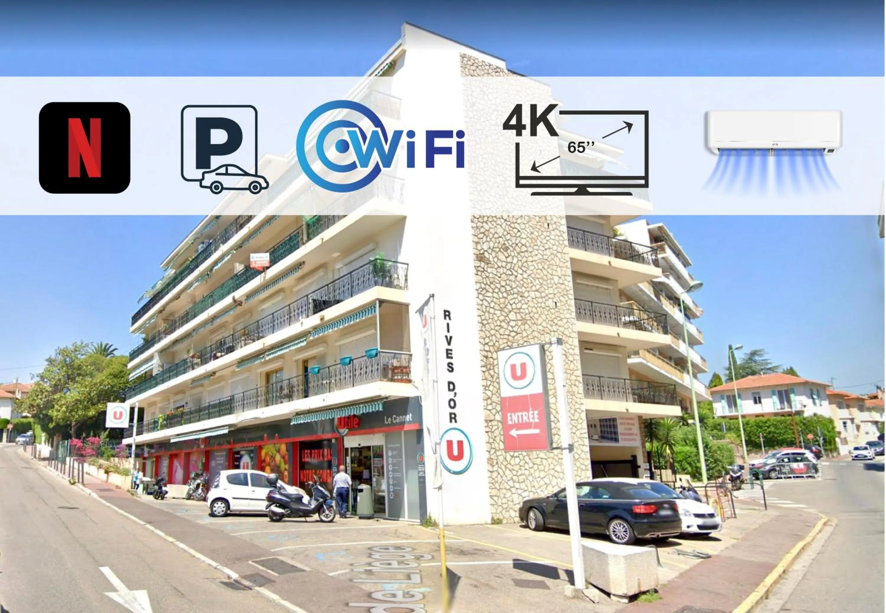 Property building in Magnifique appartement le Cannet,Cannes, Parking, Wifi
