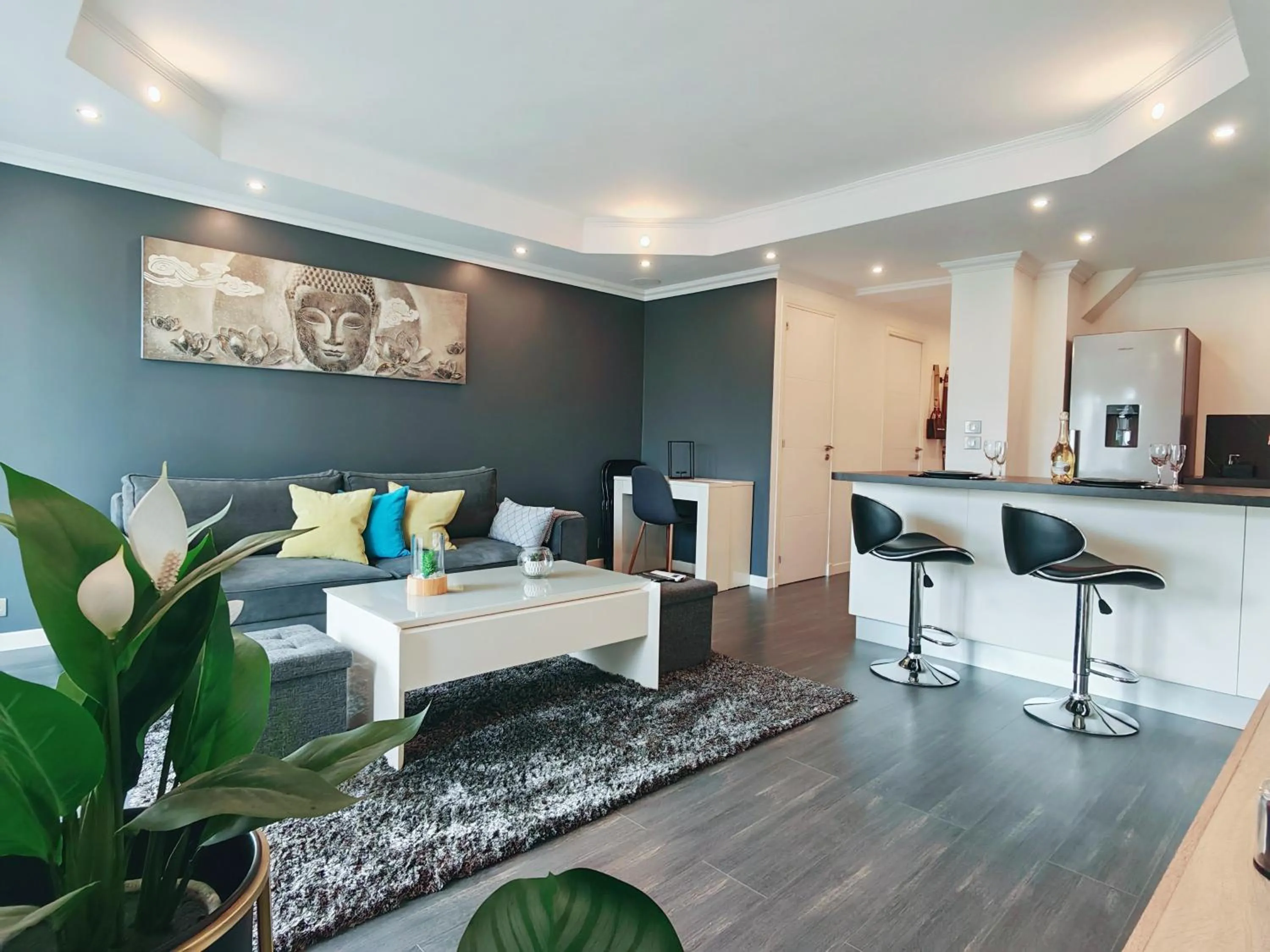 Living room in Magnifique appartement le Cannet,Cannes, Parking, Wifi