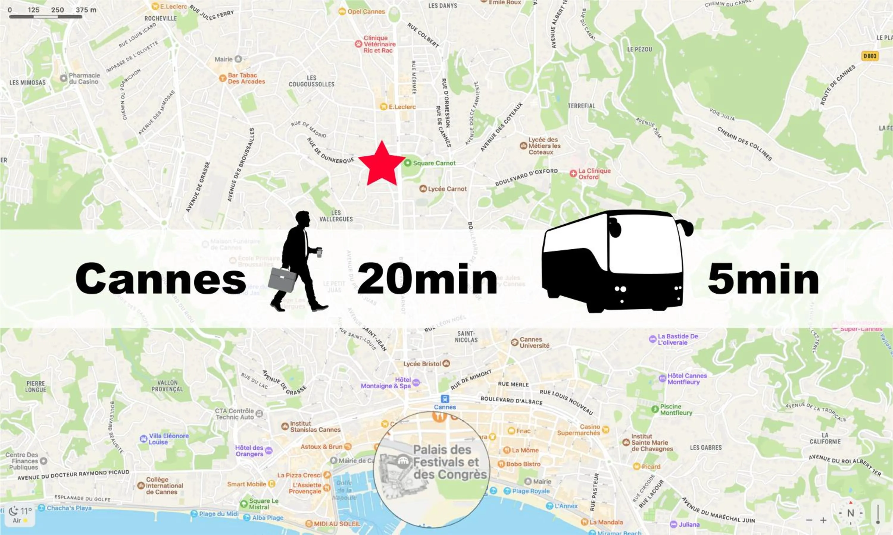Location in Magnifique appartement le Cannet,Cannes, Parking, Wifi