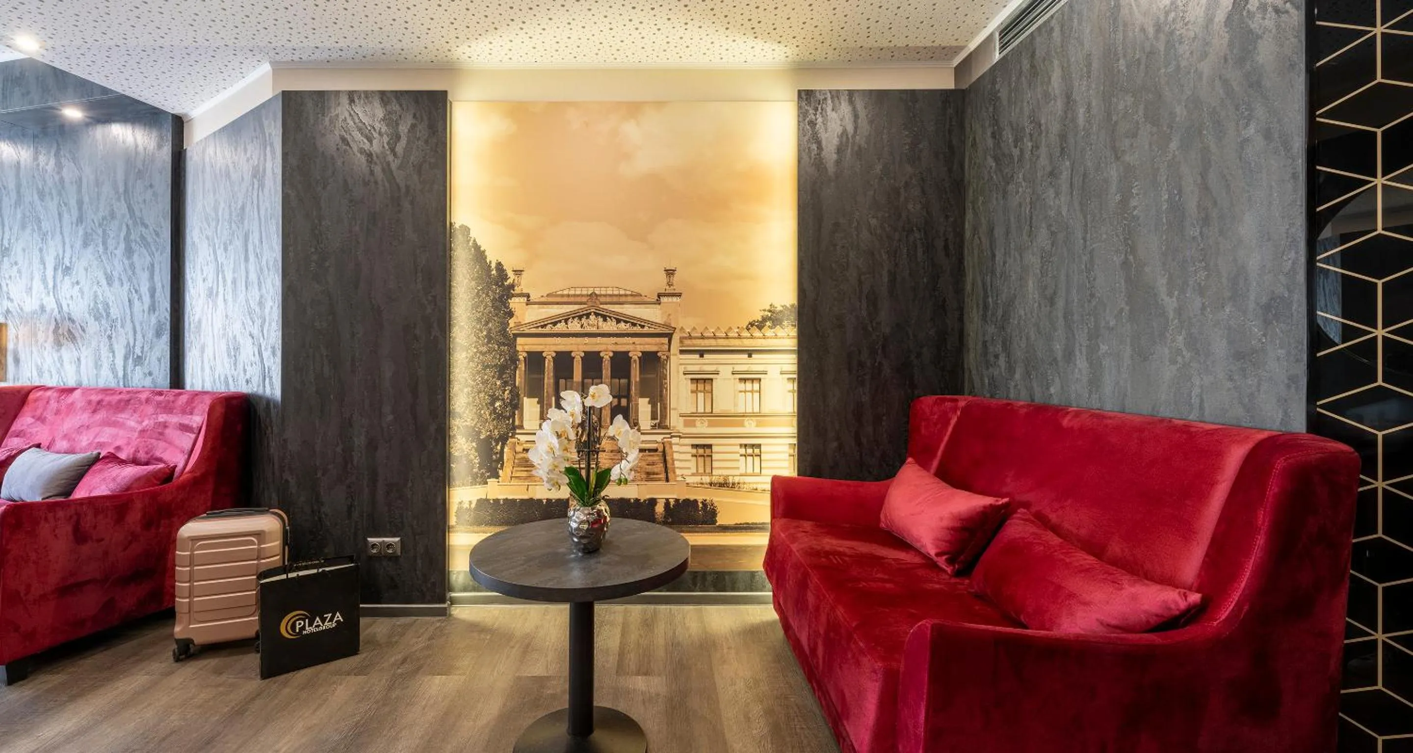 Seating area in PLAZA Premium Schwerin Sure Hotel Collection by Best Western