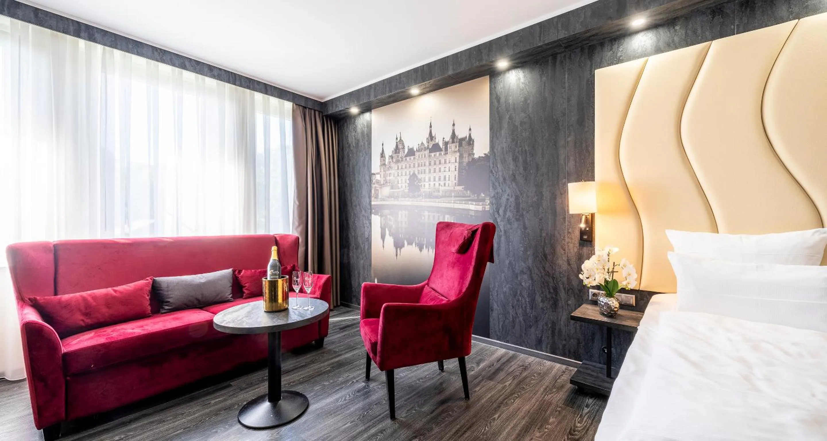 Bed in PLAZA Premium Schwerin Sure Hotel Collection by Best Western