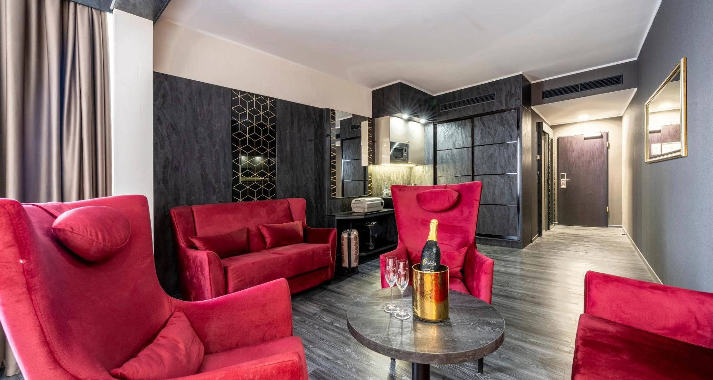 Seating area in PLAZA Premium Schwerin Sure Hotel Collection by Best Western