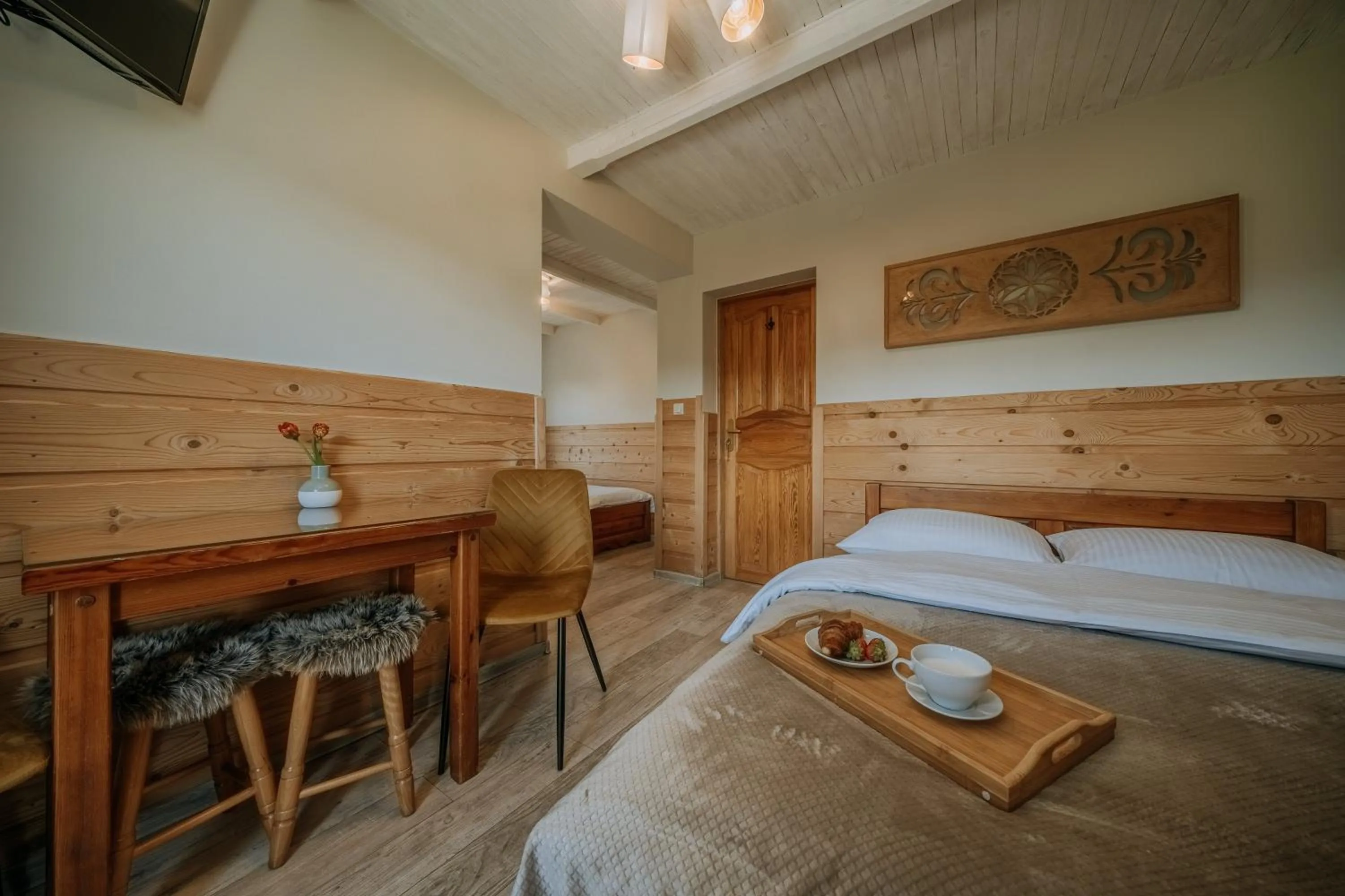 Bed in Gościna u Maryny Relaks i SPA w Ogrodzie