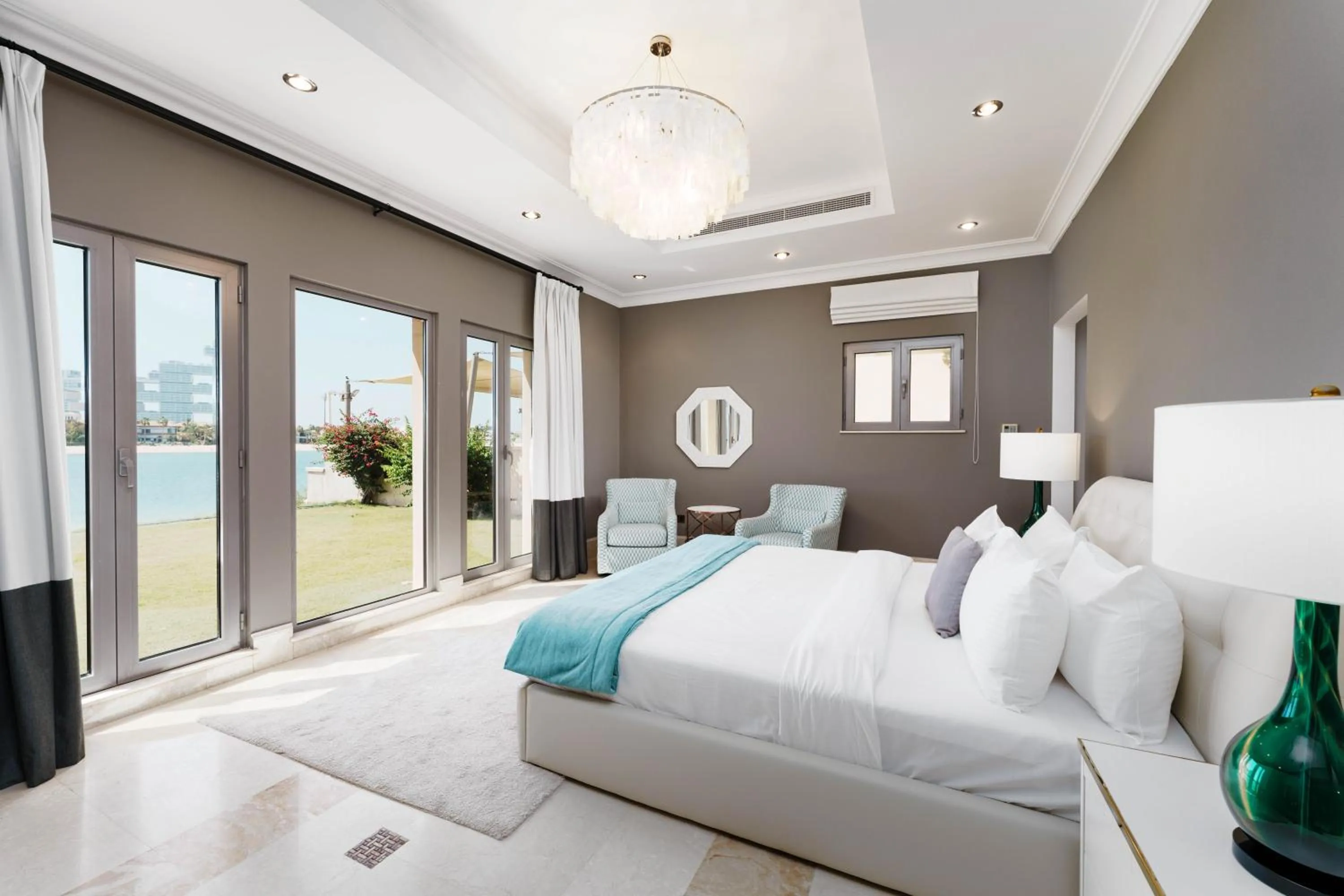 Bed in Maison Privee - Palm Jumeirah Beach Front XL Villa with Private Pool