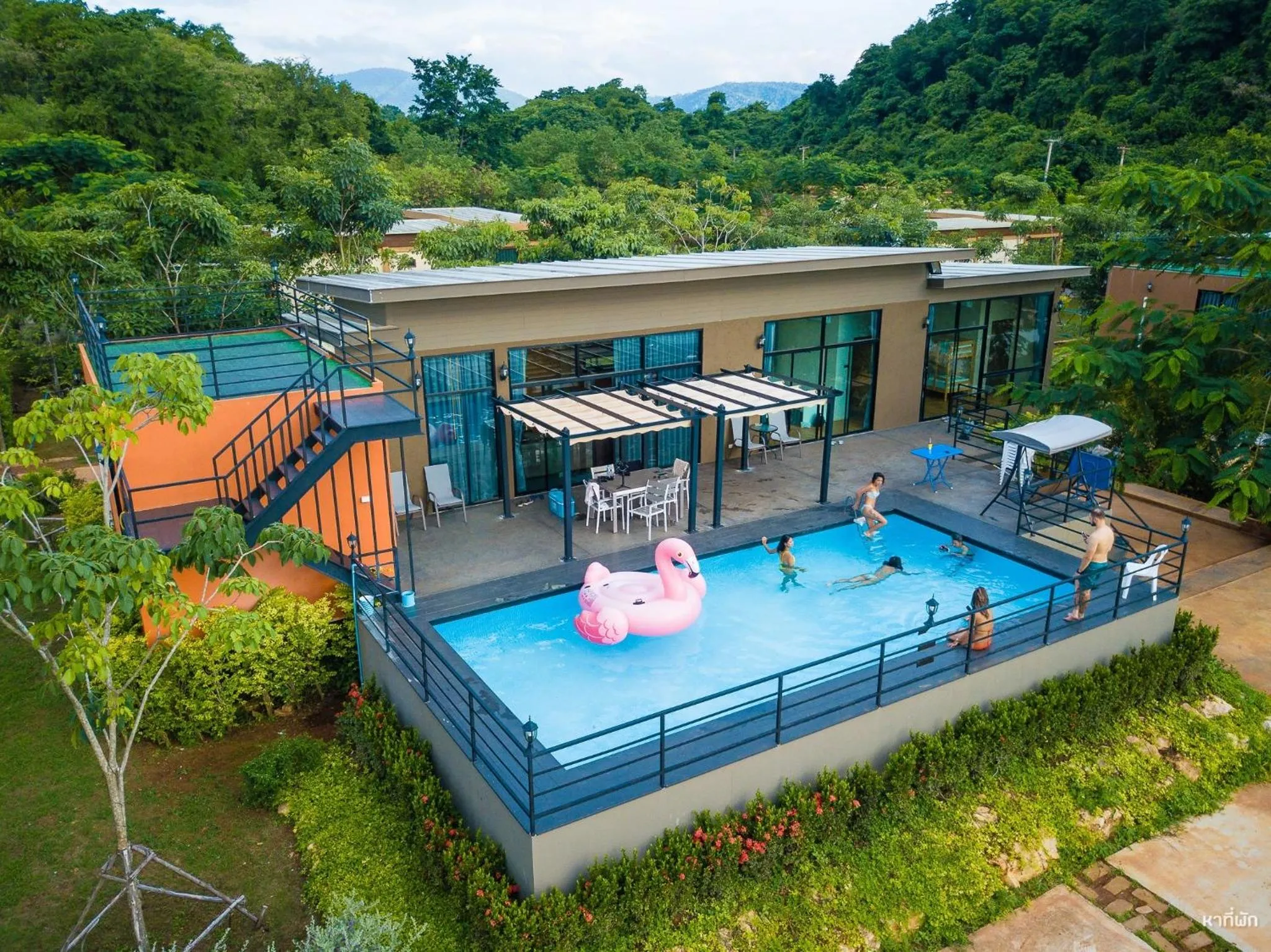 Patio in The X10 private pool villa khaoyai SHA Certified เขาใหญ่