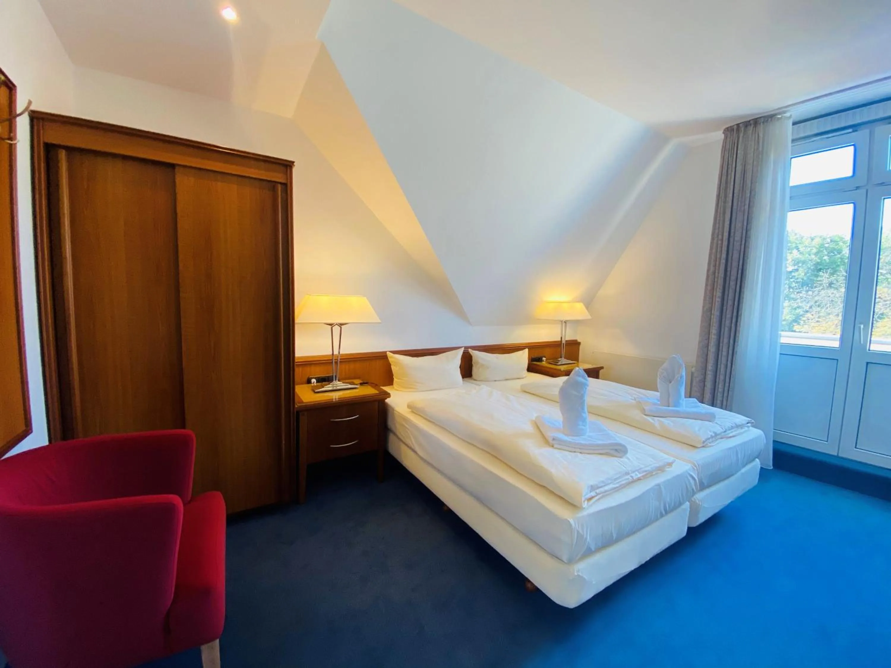 Bed in Hotel Kaiserhof