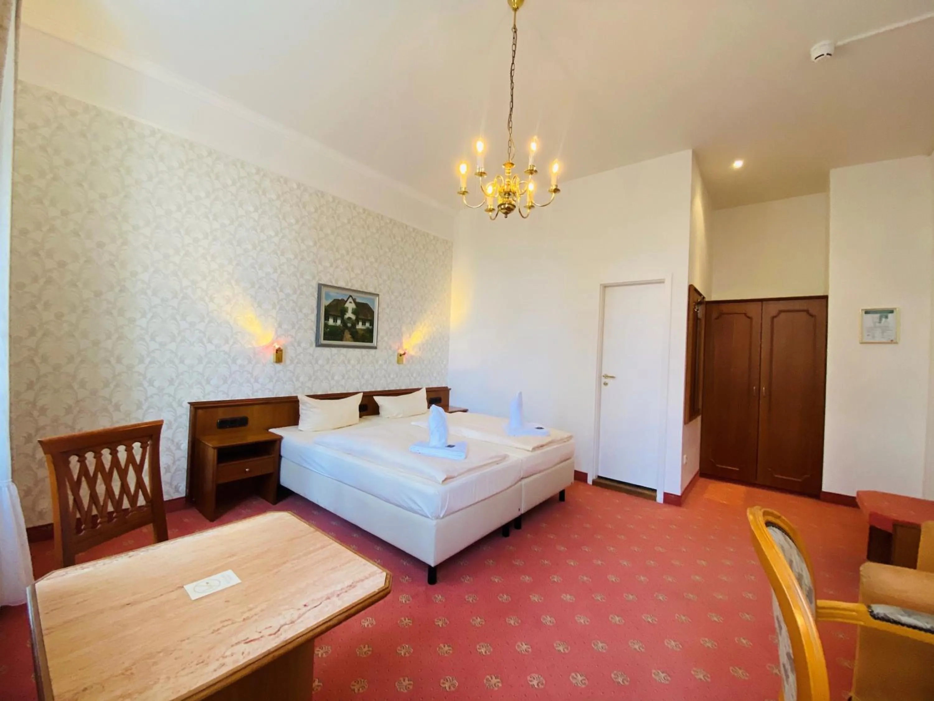 Bed in Hotel Kaiserhof