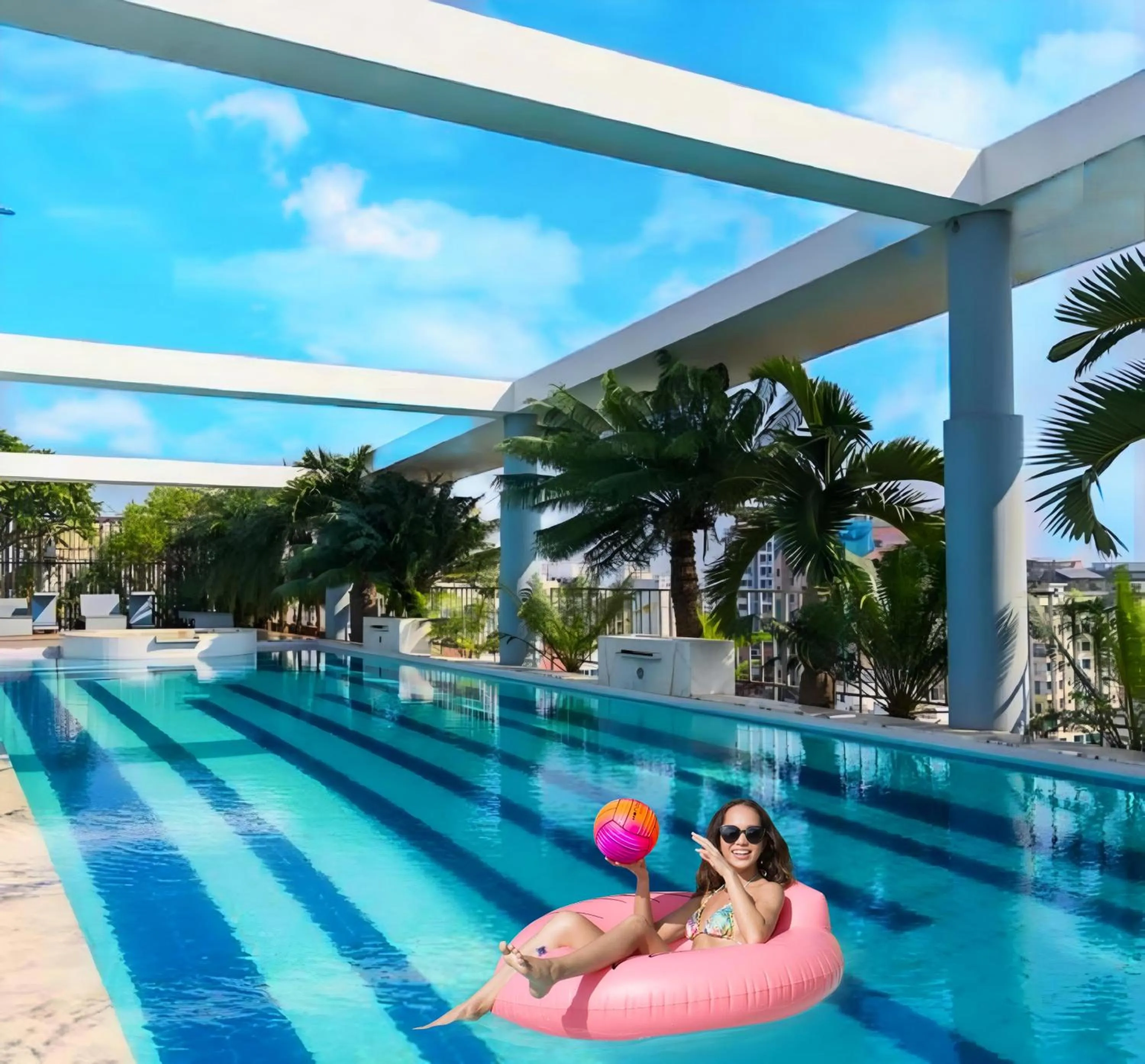 Pool view in FARS Hotel & Resorts - BAR-Buffet-Pool-SPA