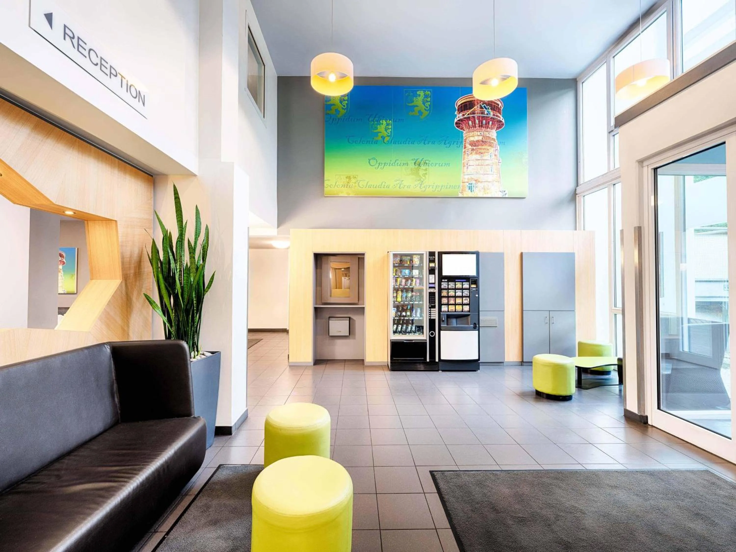 Lobby or reception in B&B HOTEL Köln-Frechen