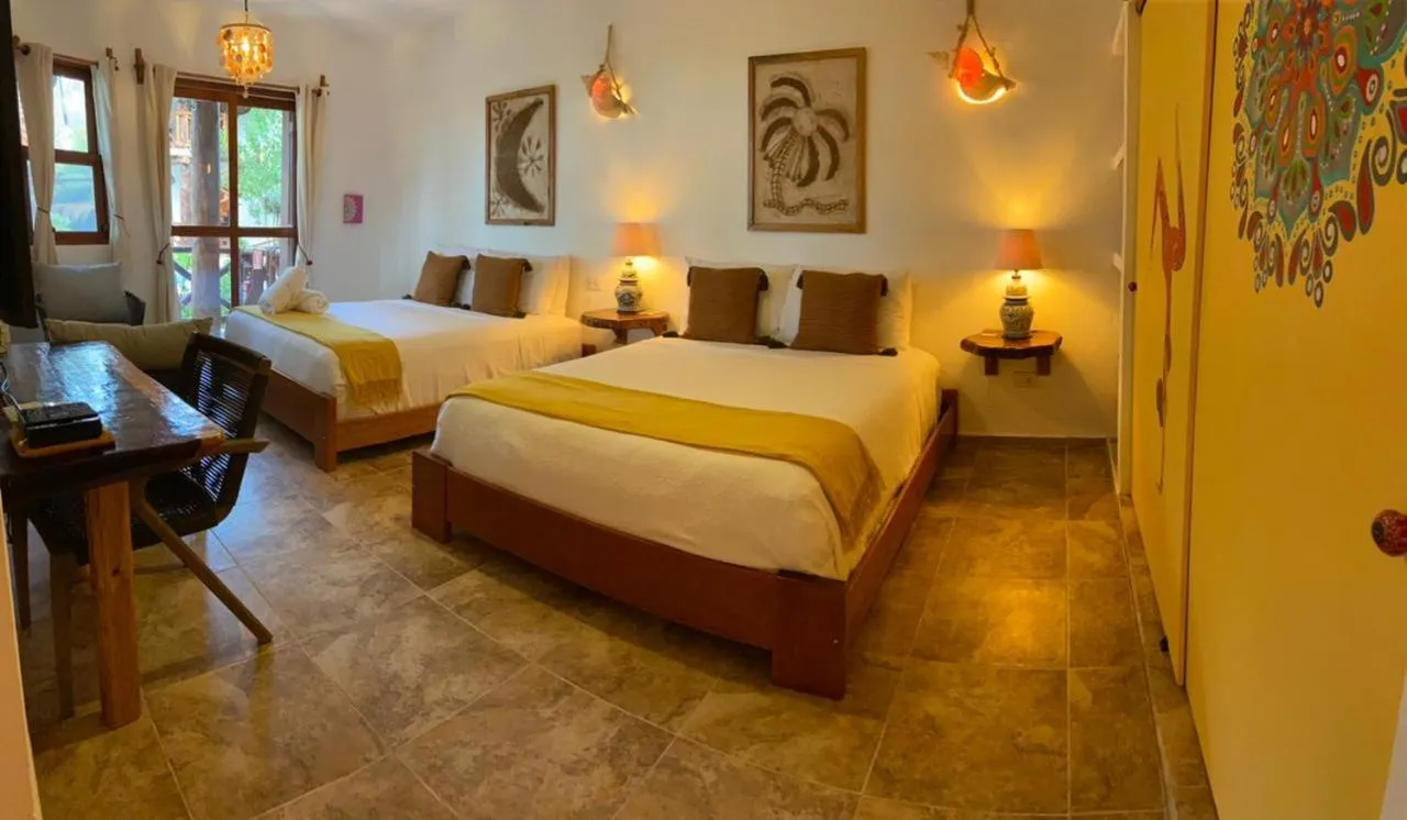 Bed in Casa Hridaya Hotel Boutique