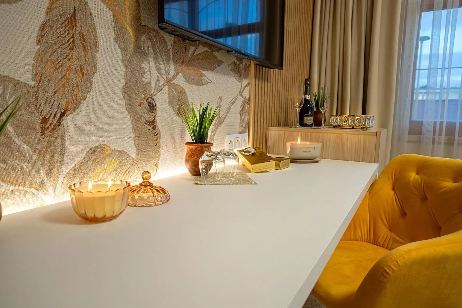 Seating area in Hotel Kamélia