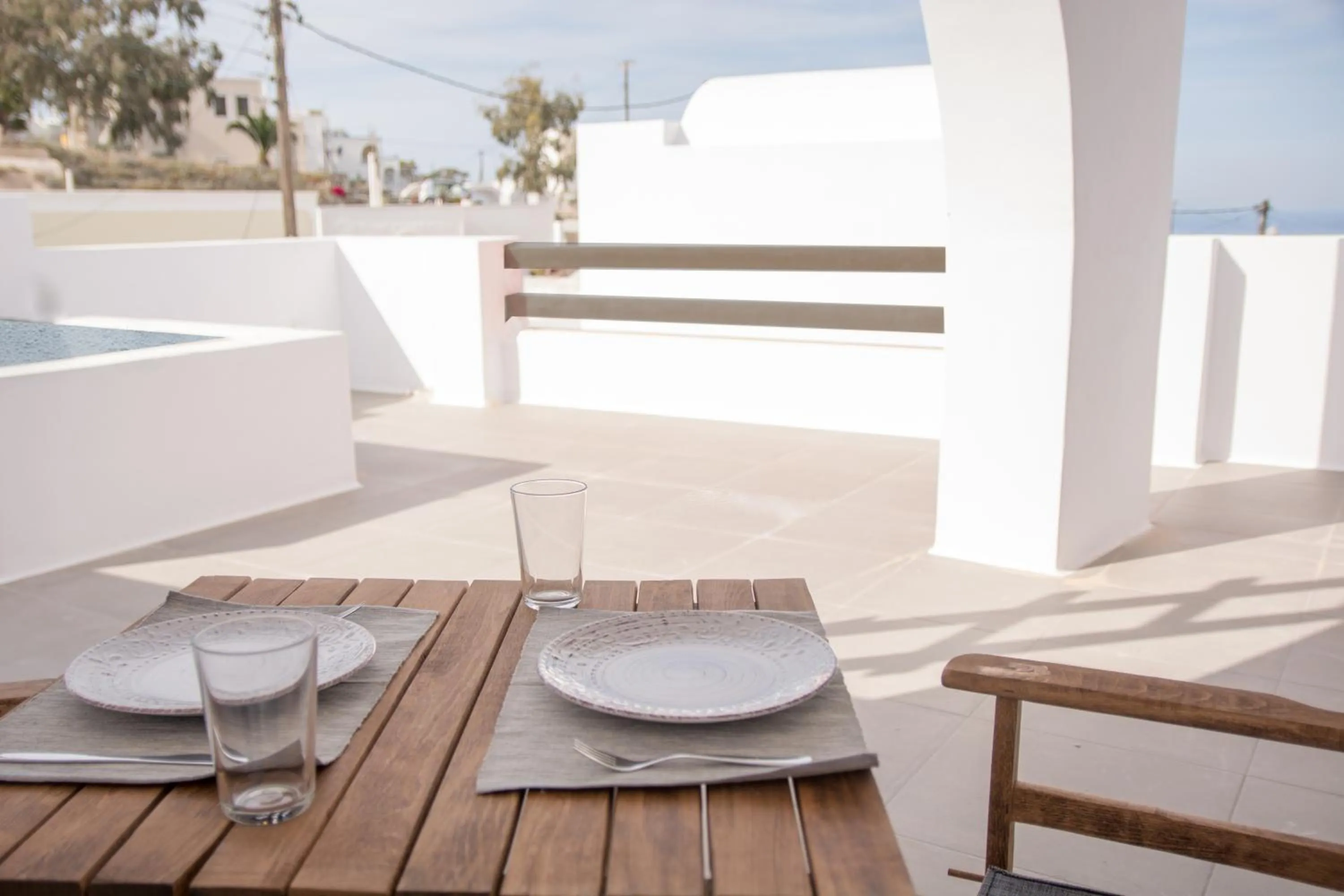 Balcony/Terrace in Amphitrite Suites Santorini