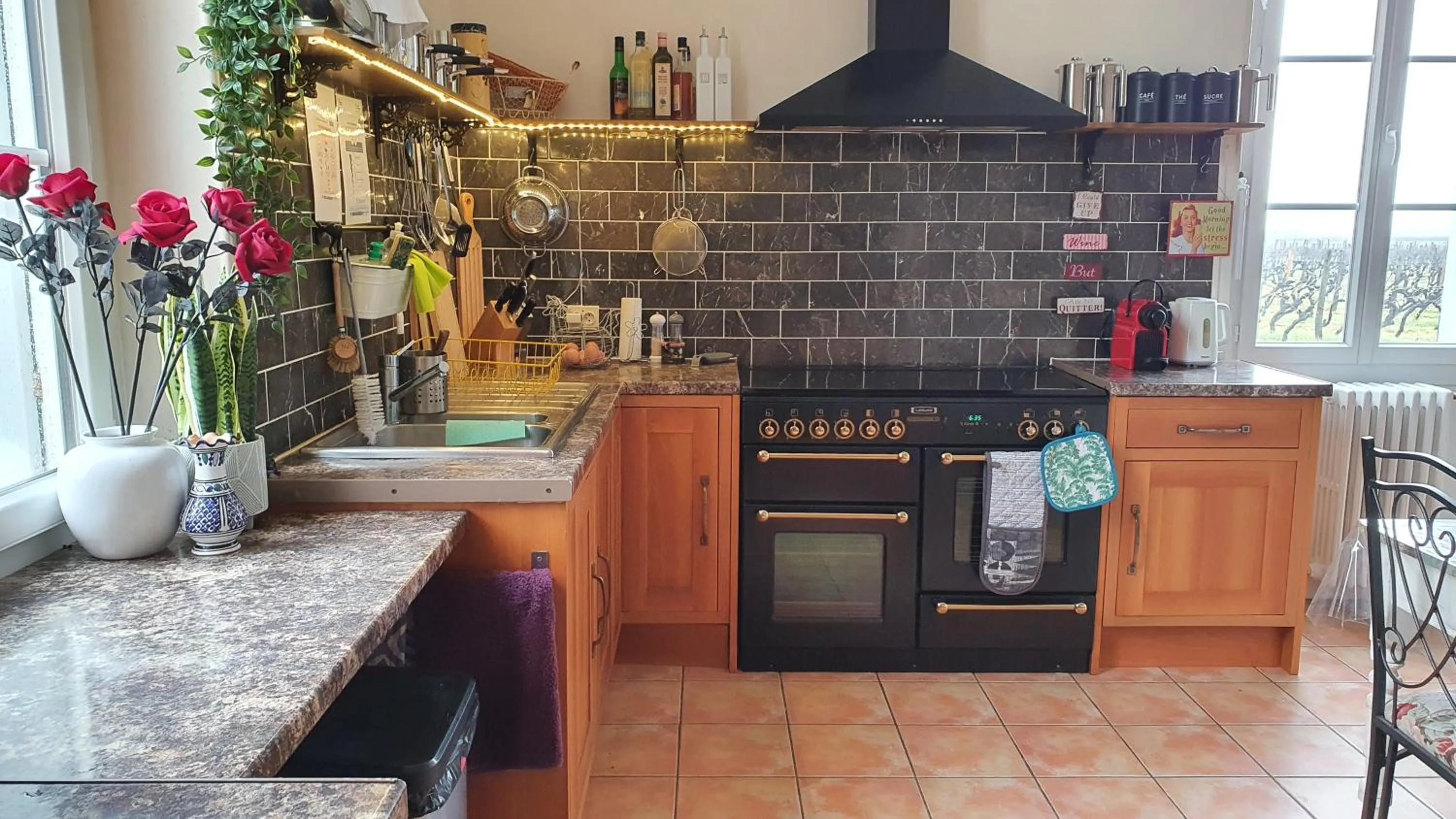 Kitchen or kitchenette in Le Logis d'Epargnes B&B and Gite