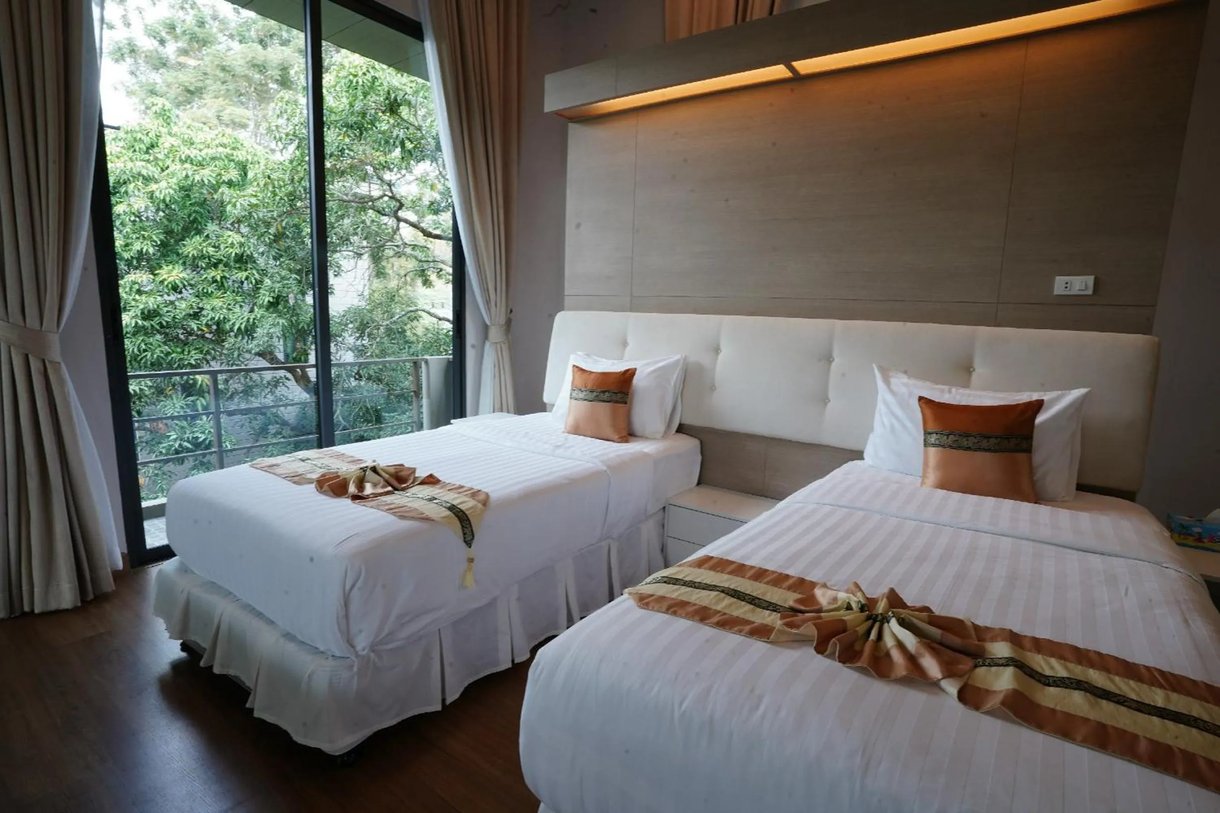 Bed in Treescape Resort Chiangmai