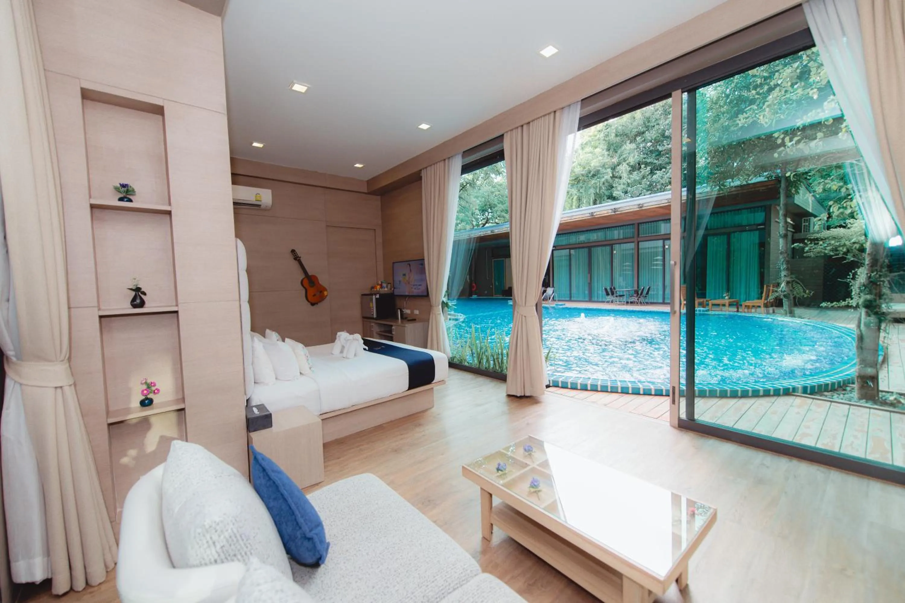 Bed in Treescape Resort Chiangmai