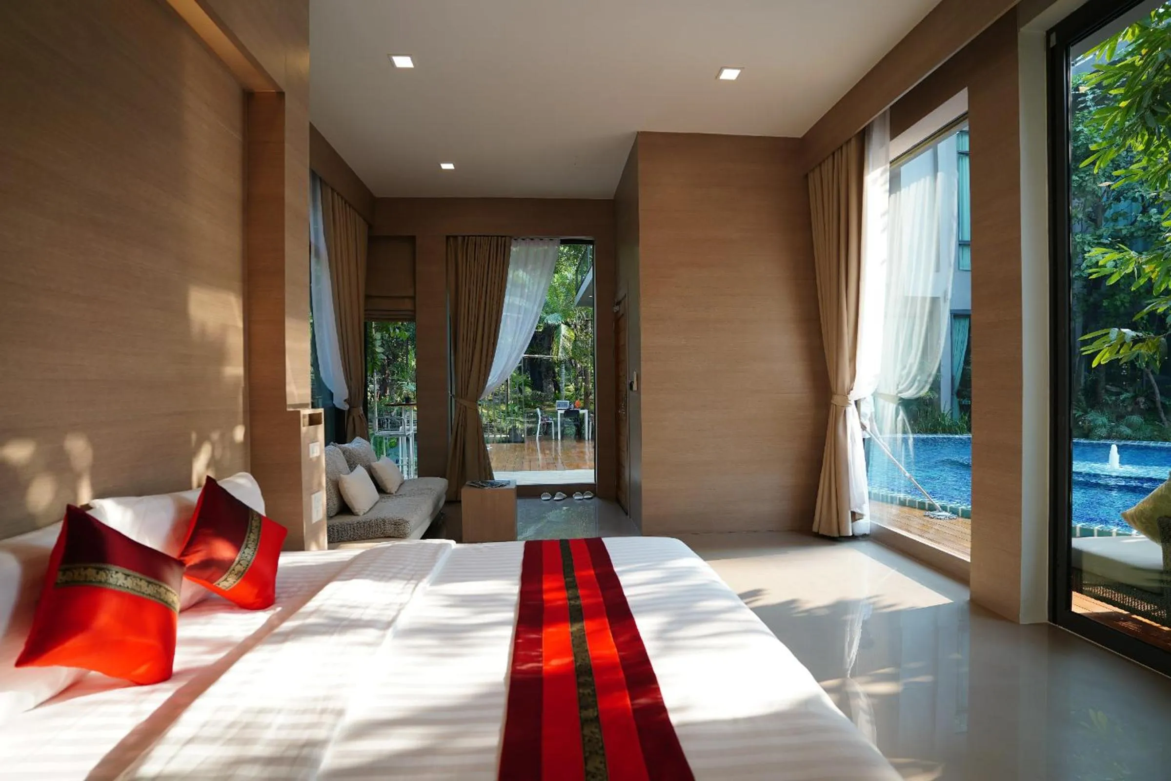 Bed in Treescape Resort Chiangmai