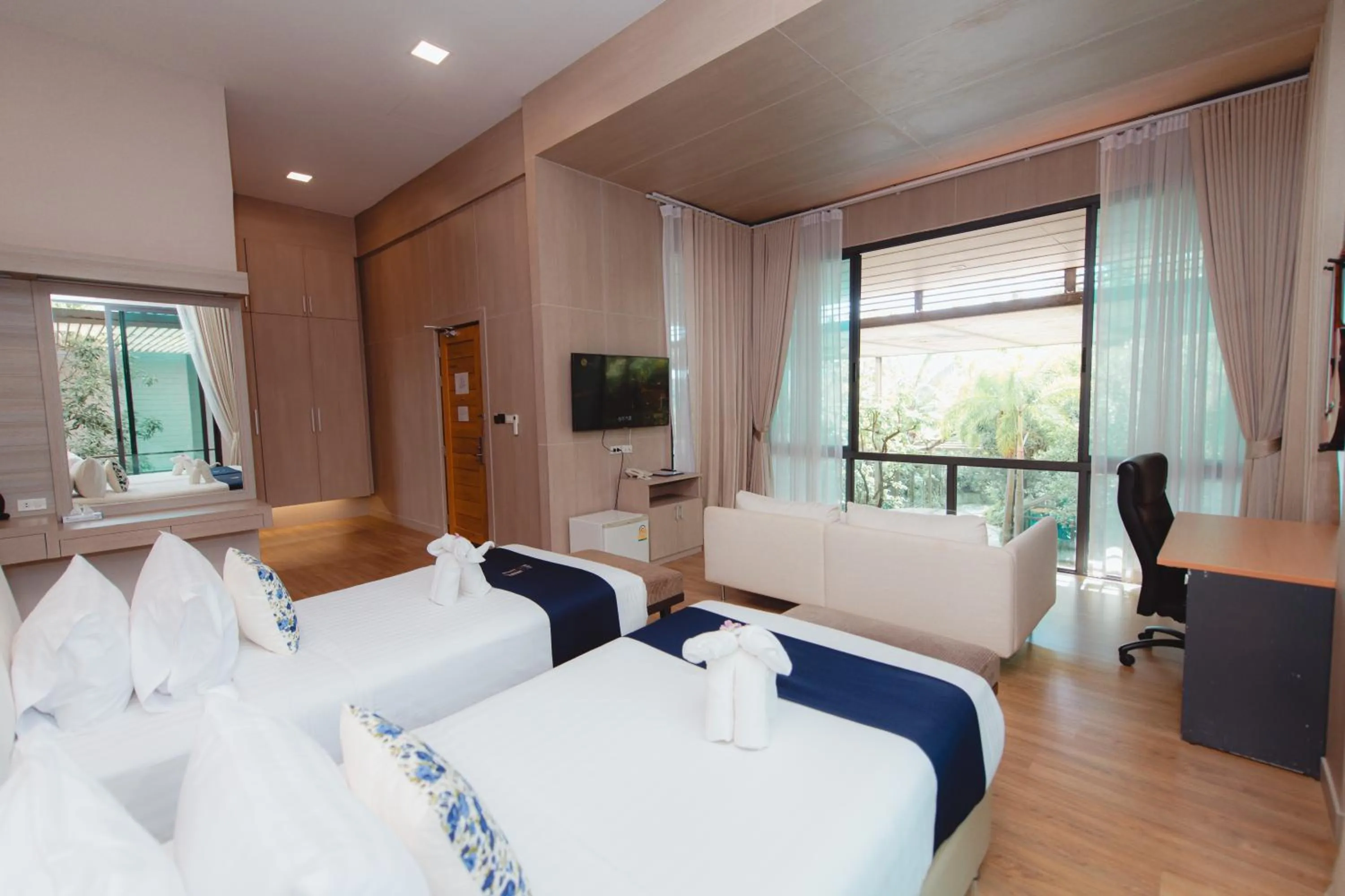 Bed in Treescape Resort Chiangmai