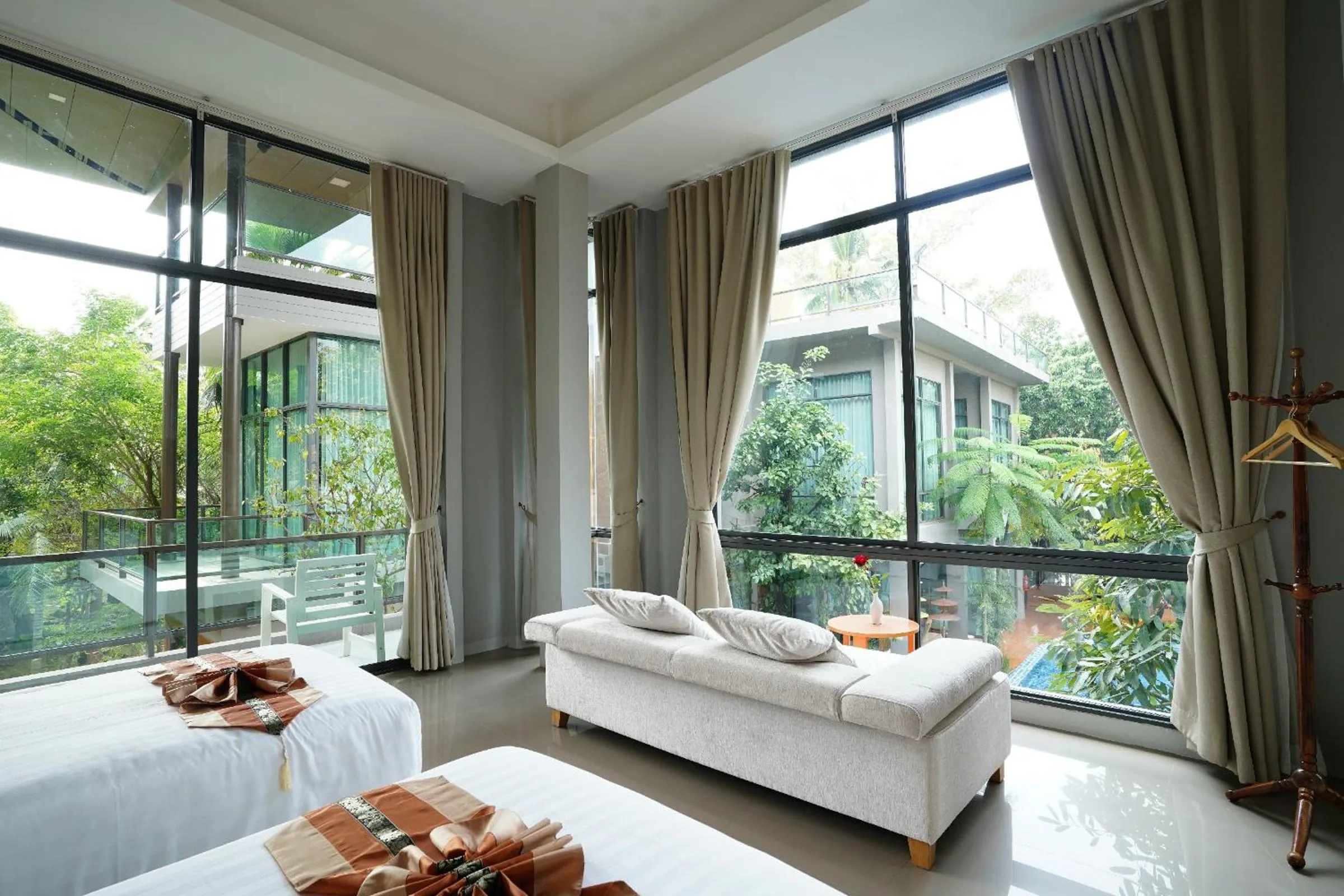 Bed in Treescape Resort Chiangmai