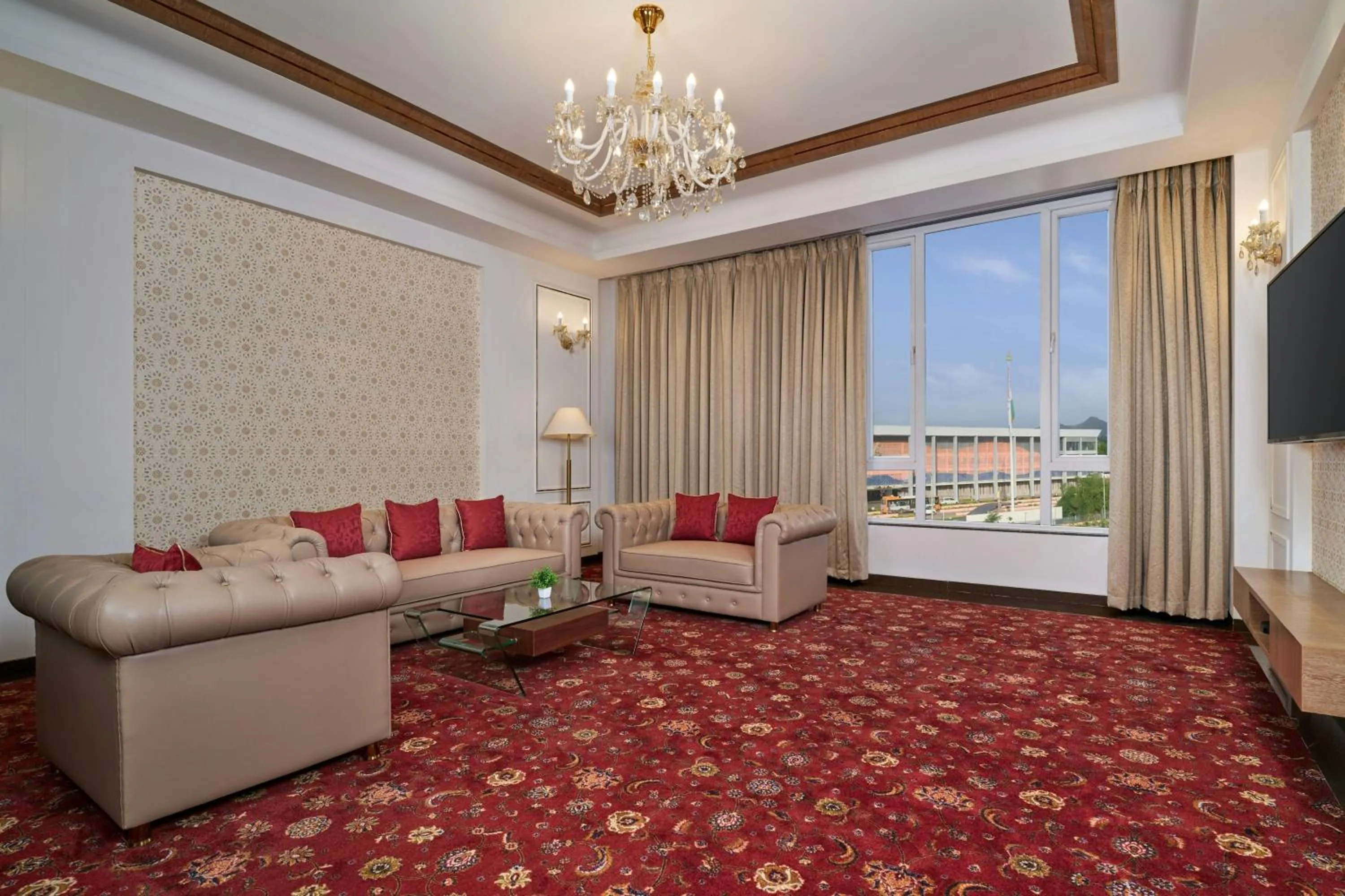 Living room in The Fern Sardar Sarovar Resort Kevadia, Gujarat, Series by Marriott