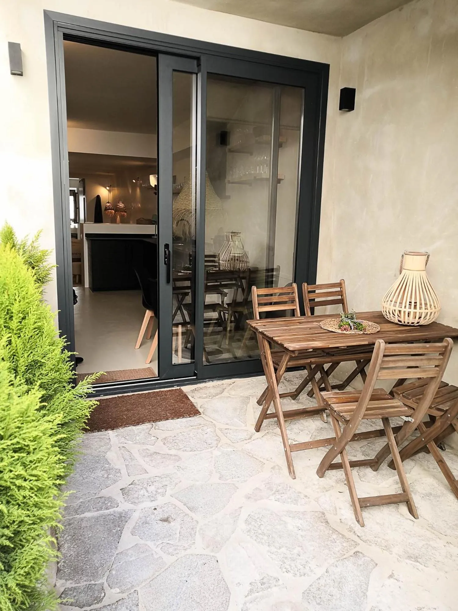 Patio in Ronda Center Apartments with Pool