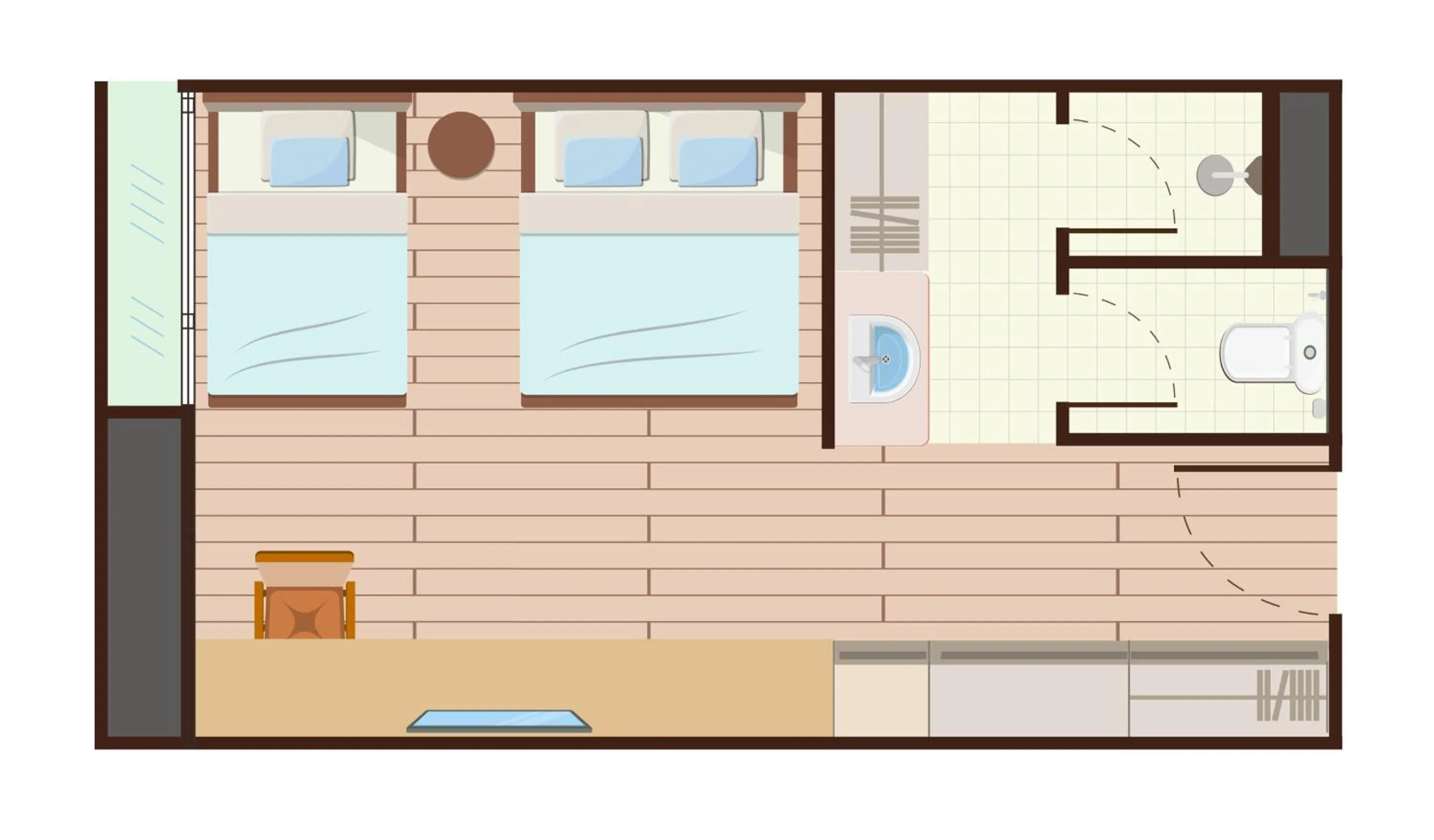 Floor plan in The Cotton Saladaeng Hotel