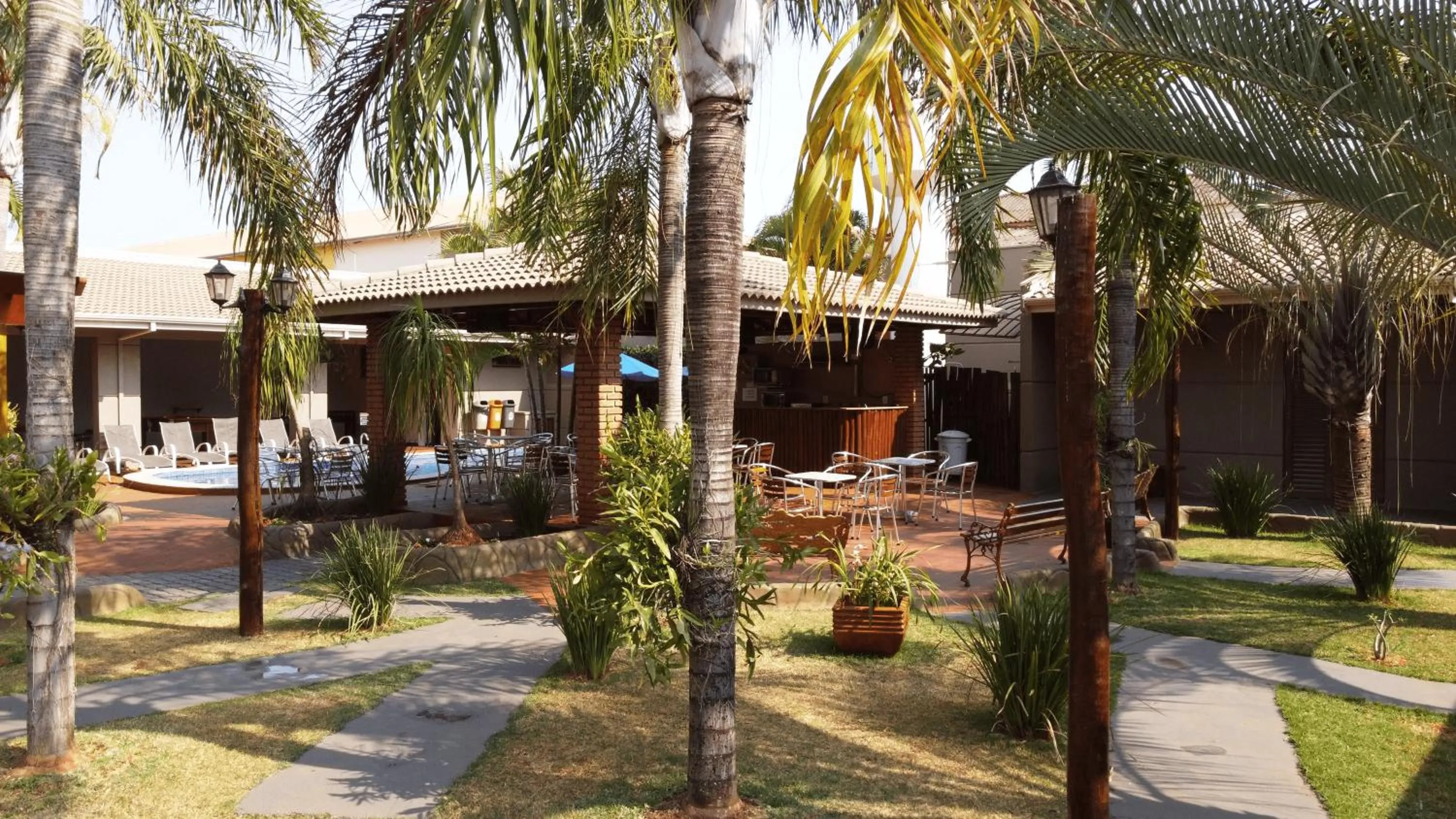 Garden view in Pousada Kaluanã