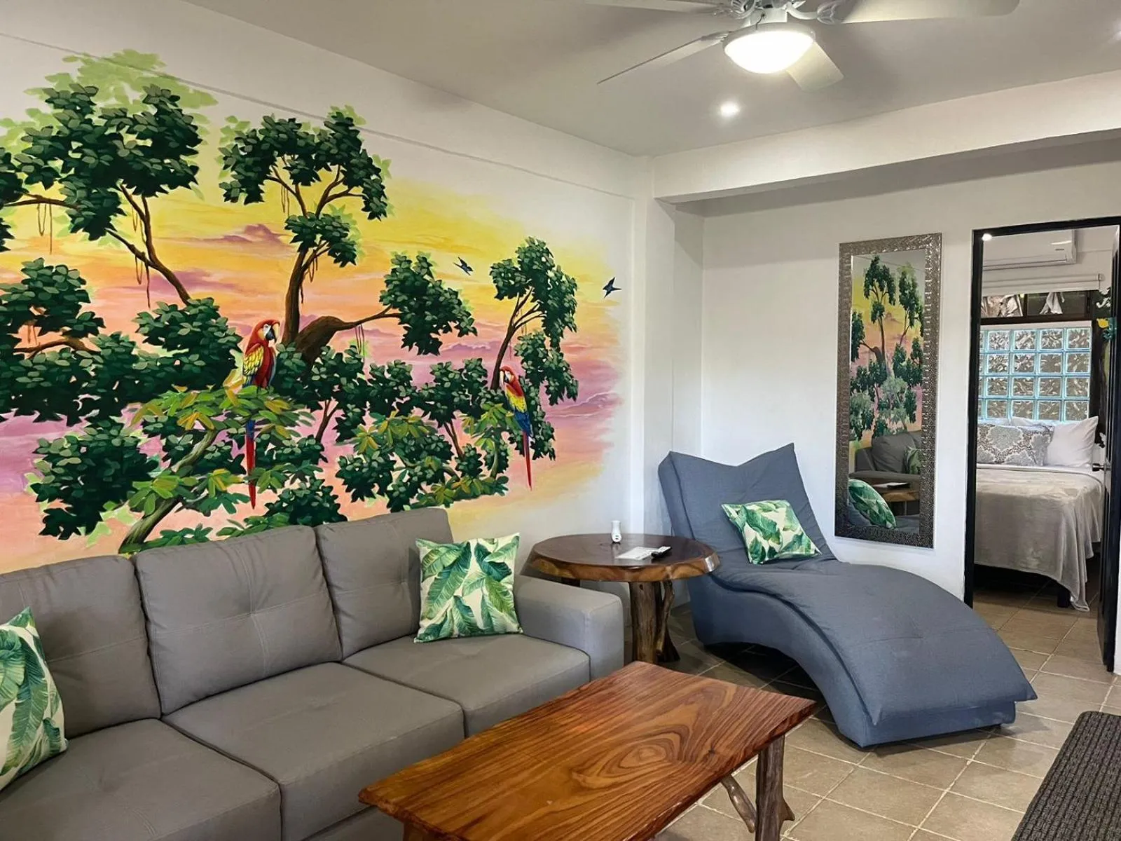 Living room in La Sirena Playa Jacó